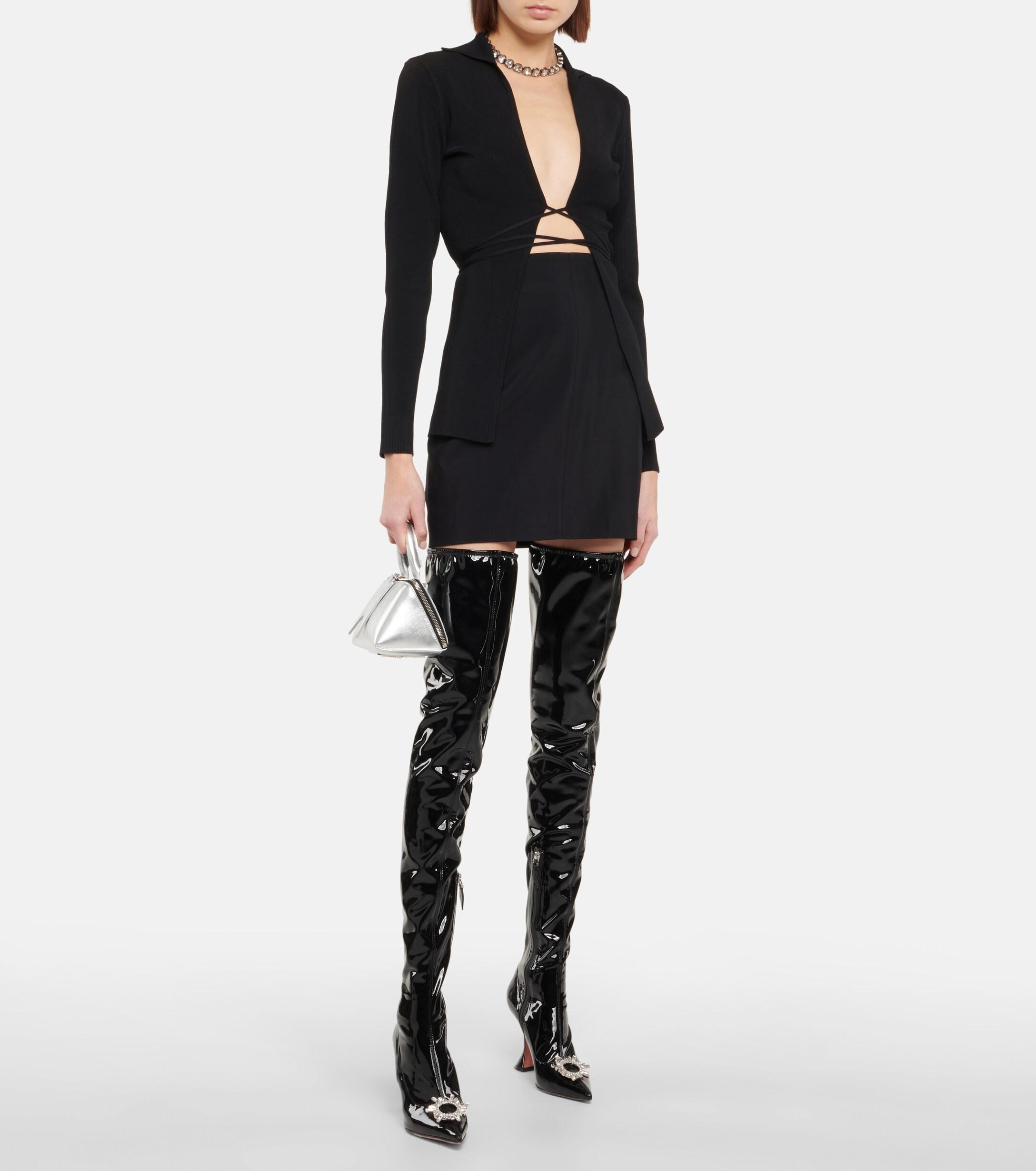 AMINA MUADDI Begum Latex Over-the-knee Boots in Black | Lyst