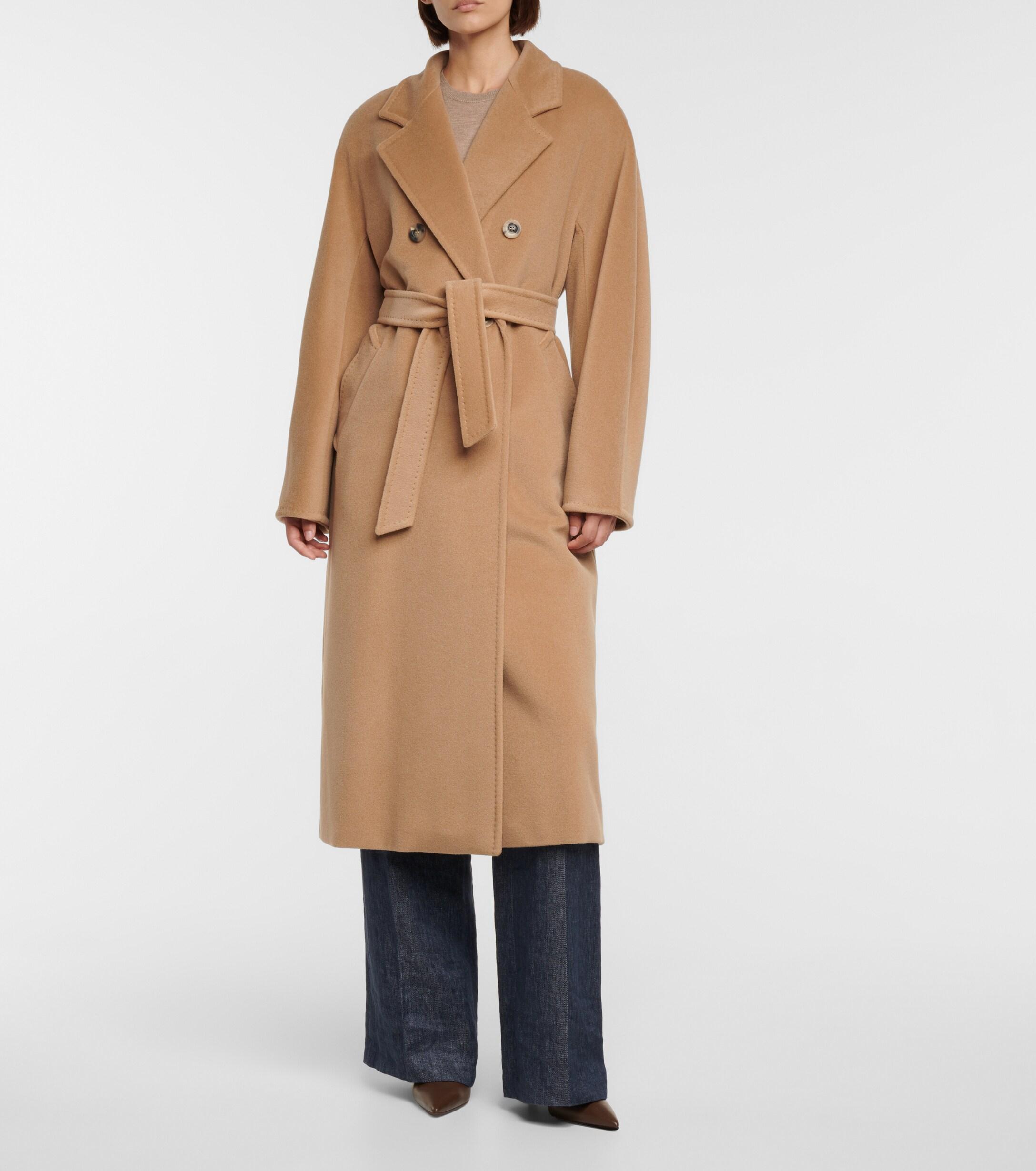 Max Mara Madame Wool And Cashmere Coat in Natural | Lyst Canada