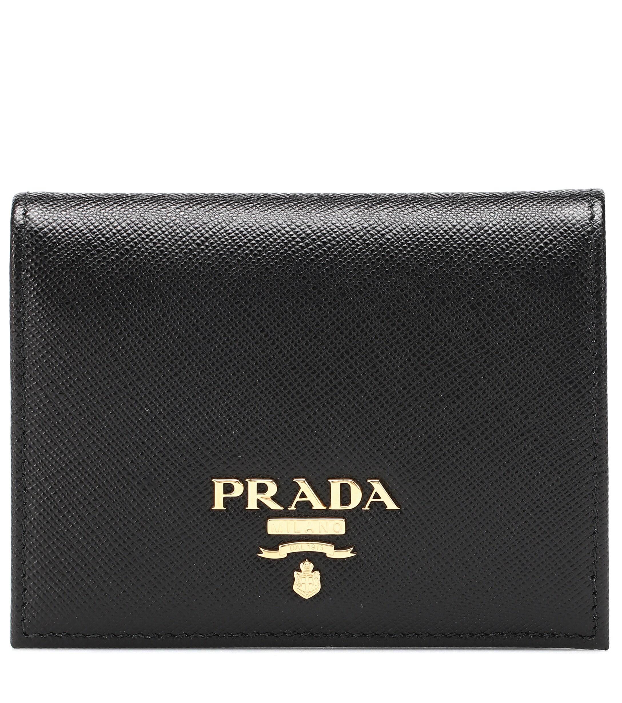 prada small bifold wallet