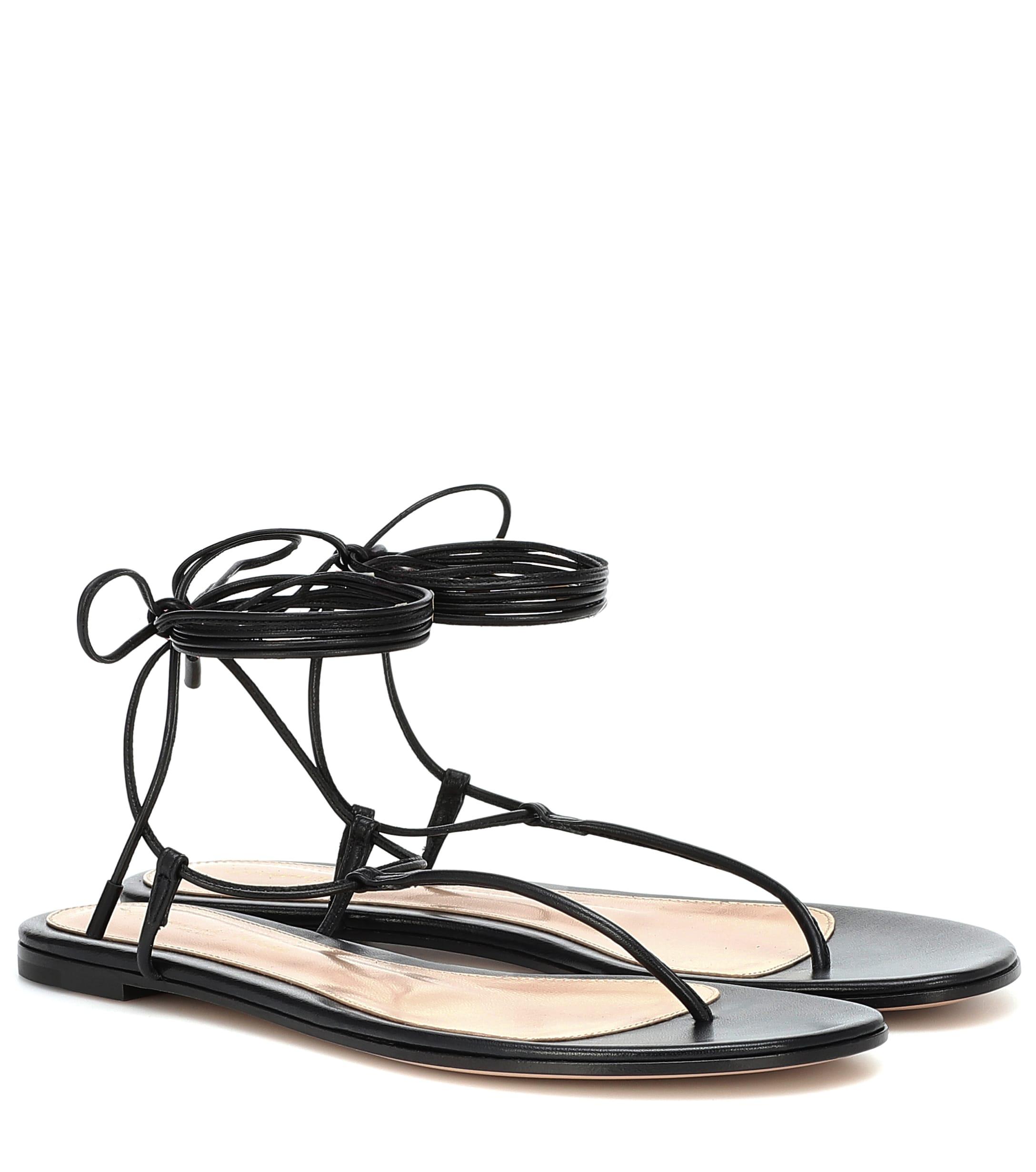 Gianvito Rossi Gwyneth Pvc And Leather Sandals in White - Lyst