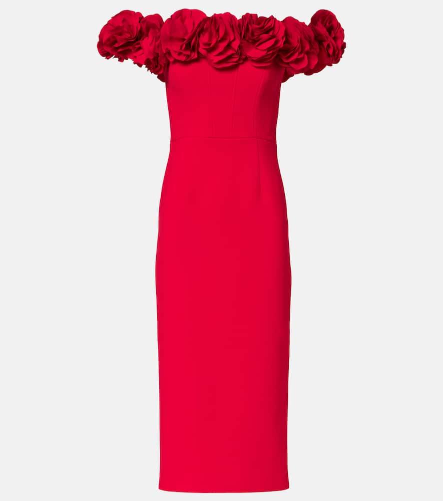 REBECCA VALLANCE 関税込 Alicia recutEmbellished bustierdress Rebecca Vallance Odetta Floral-Applique Bustier Dress in Red