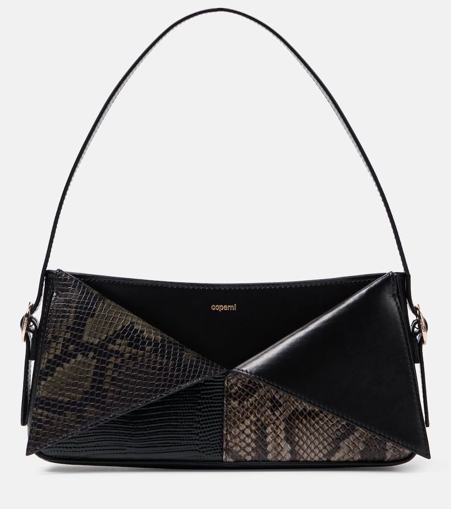 Coperni Belt Snake-Effect Leather Shoulder Bag in Black | Lyst
