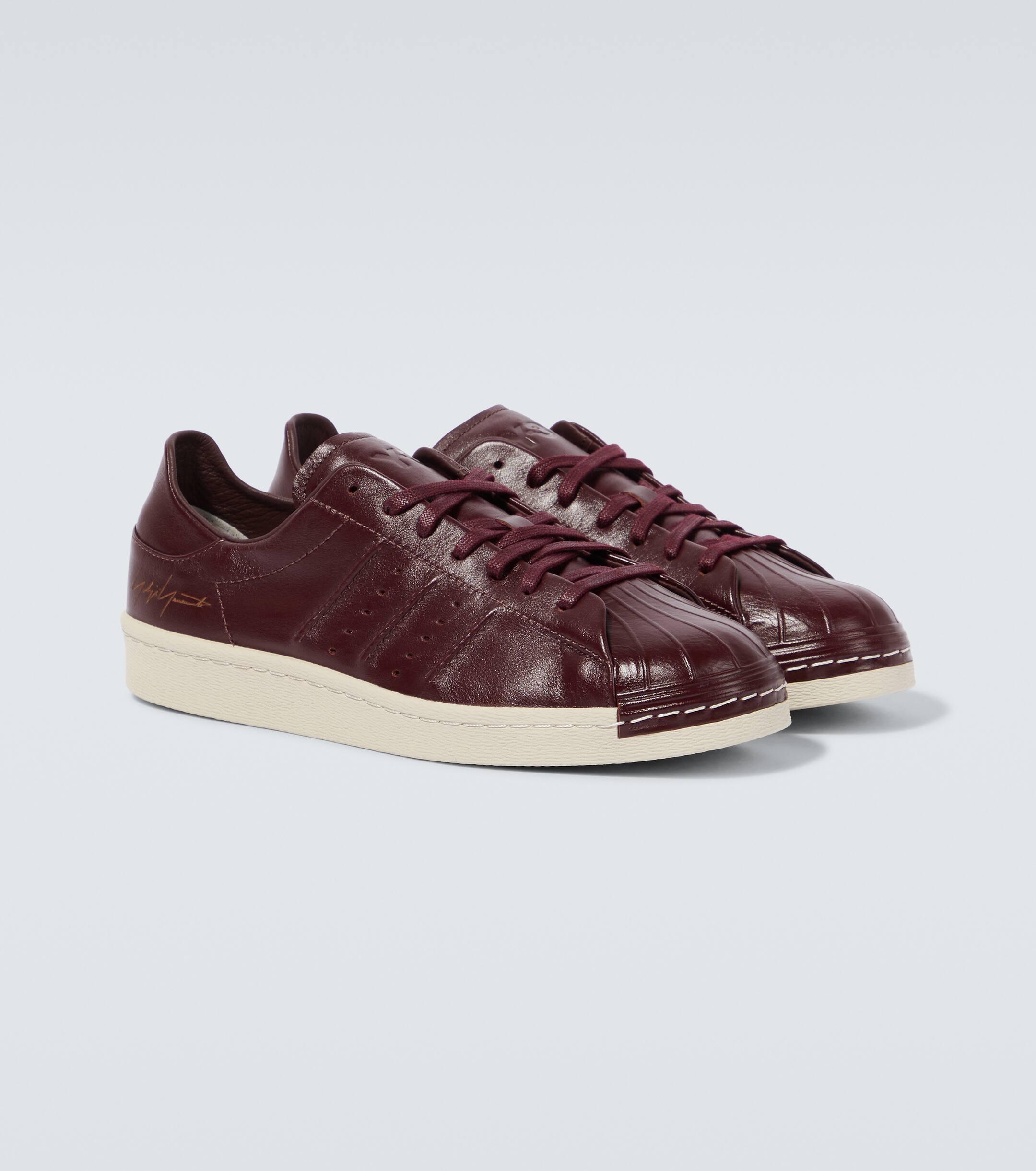 Y 3 Superstar Leather Sneakers in Brown for Men Lyst UK