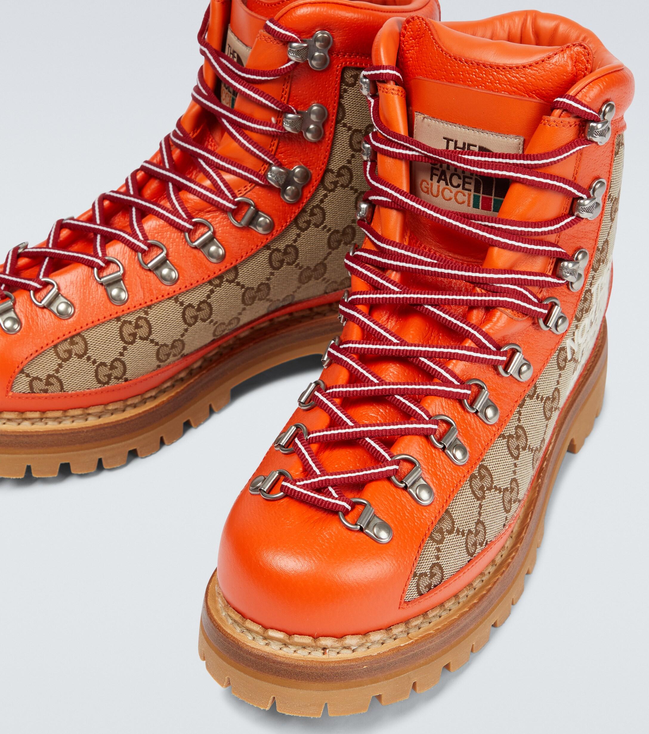 Gucci The North Face X GG Canvas Boots in Natural for Men | Lyst
