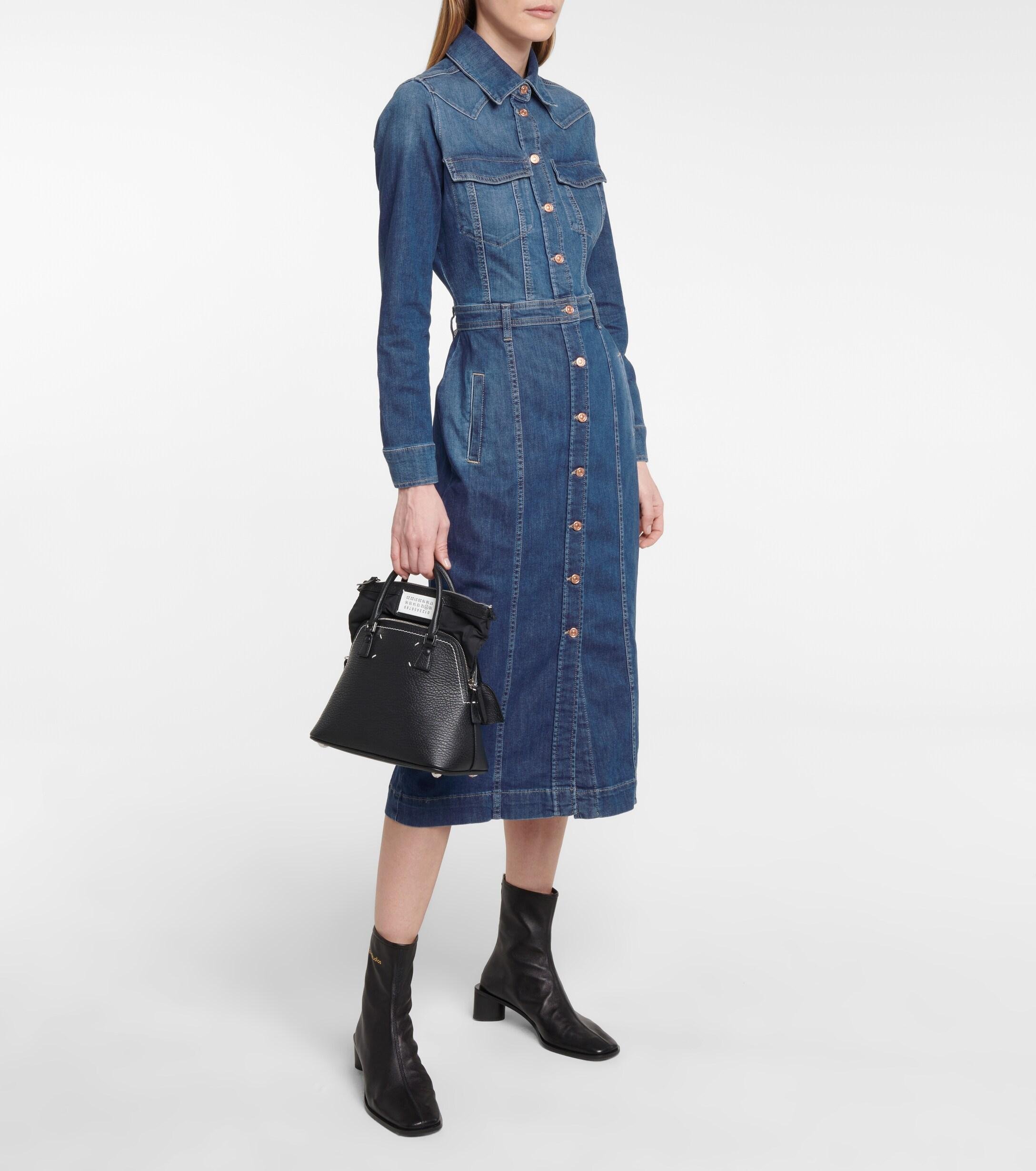 7 For All Mankind Luxe Denim Shirt Dress in Blue | Lyst