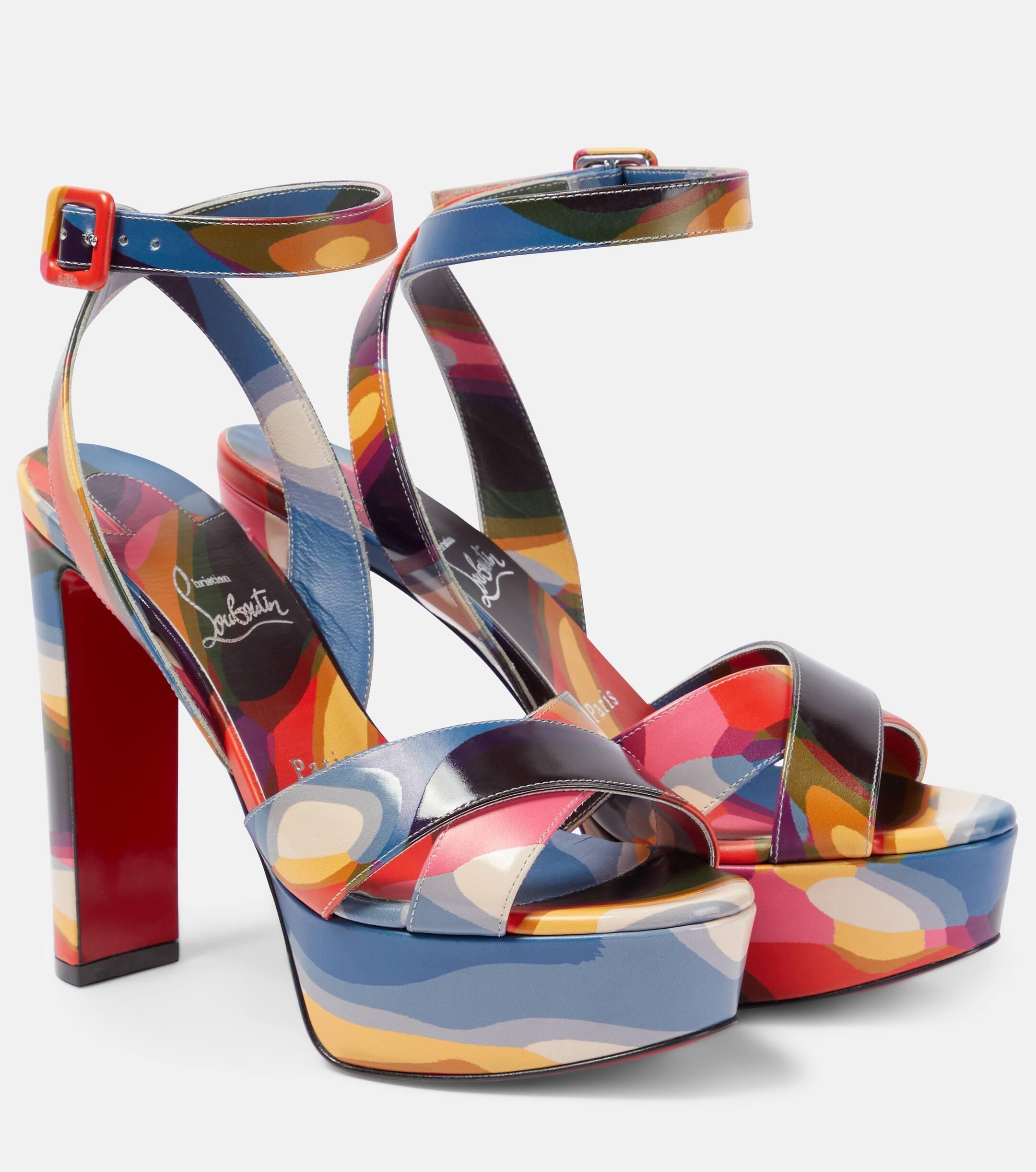 Christian Louboutin Supramariza 130 Leather Sandals in Blue Lyst Canada