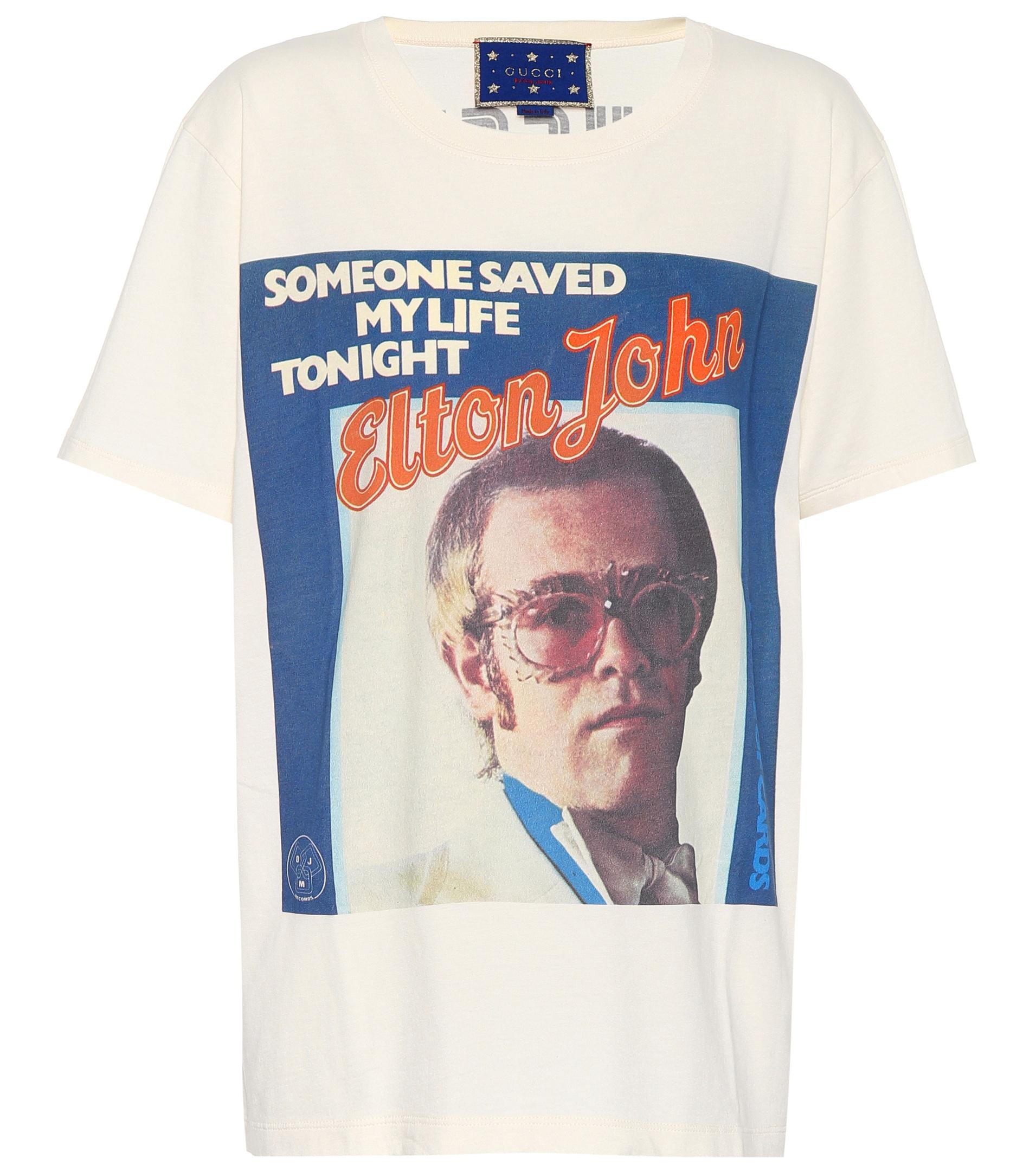 Gucci Baumwolle X Elton John T-Shirt aus Baumwolle in Natur | Lyst AT
