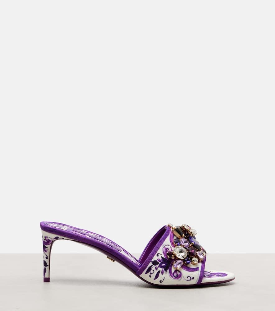 Dolce & Gabbana MULTICOLOUR HEELED MULES ヒールド ミュール Dolce Gabbana Ceramic Vernice Majolica Pumps Shoes Sandals