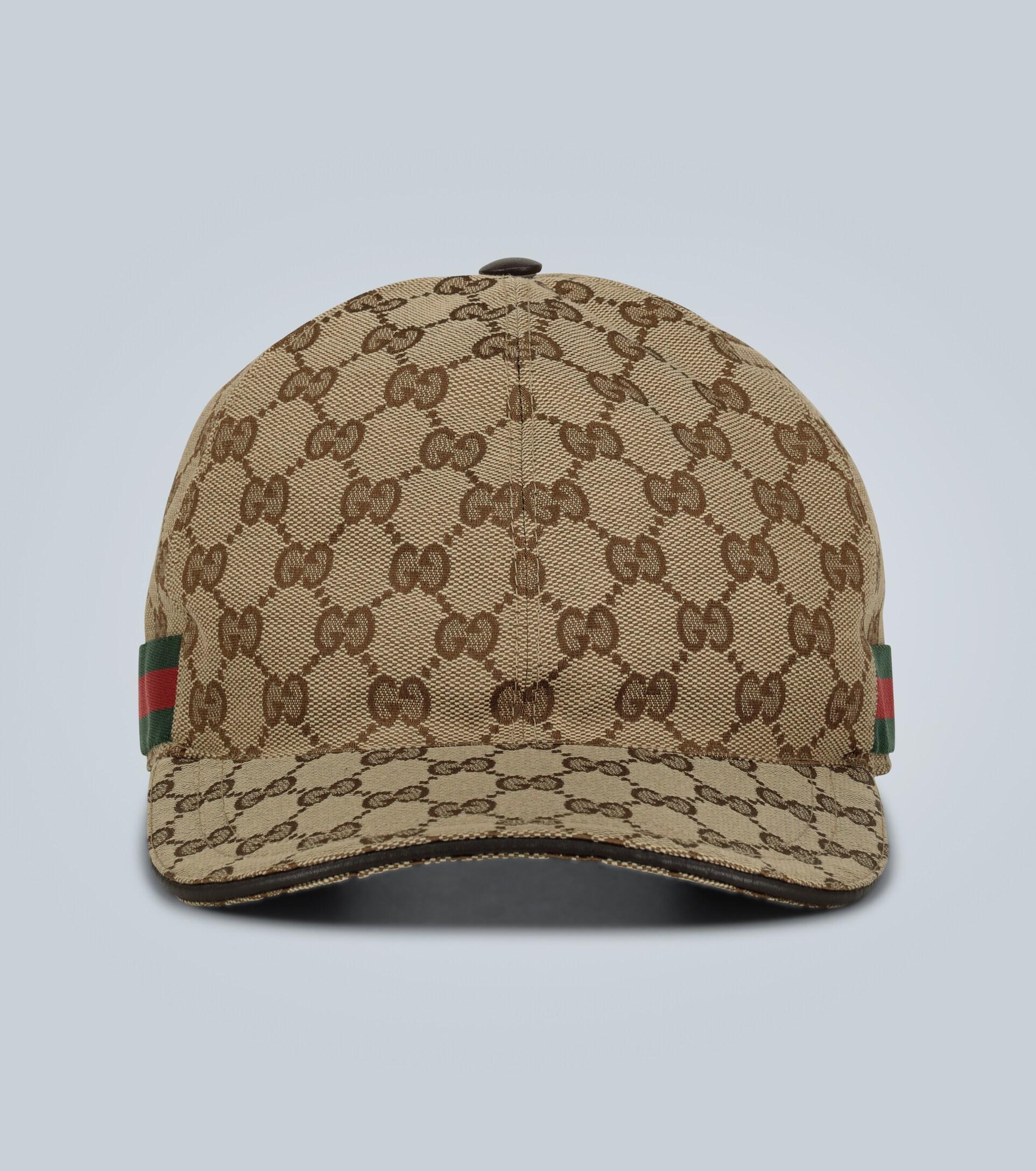 Gucci GG Web Stripe Baseball Cap in Brown for Men | Lyst