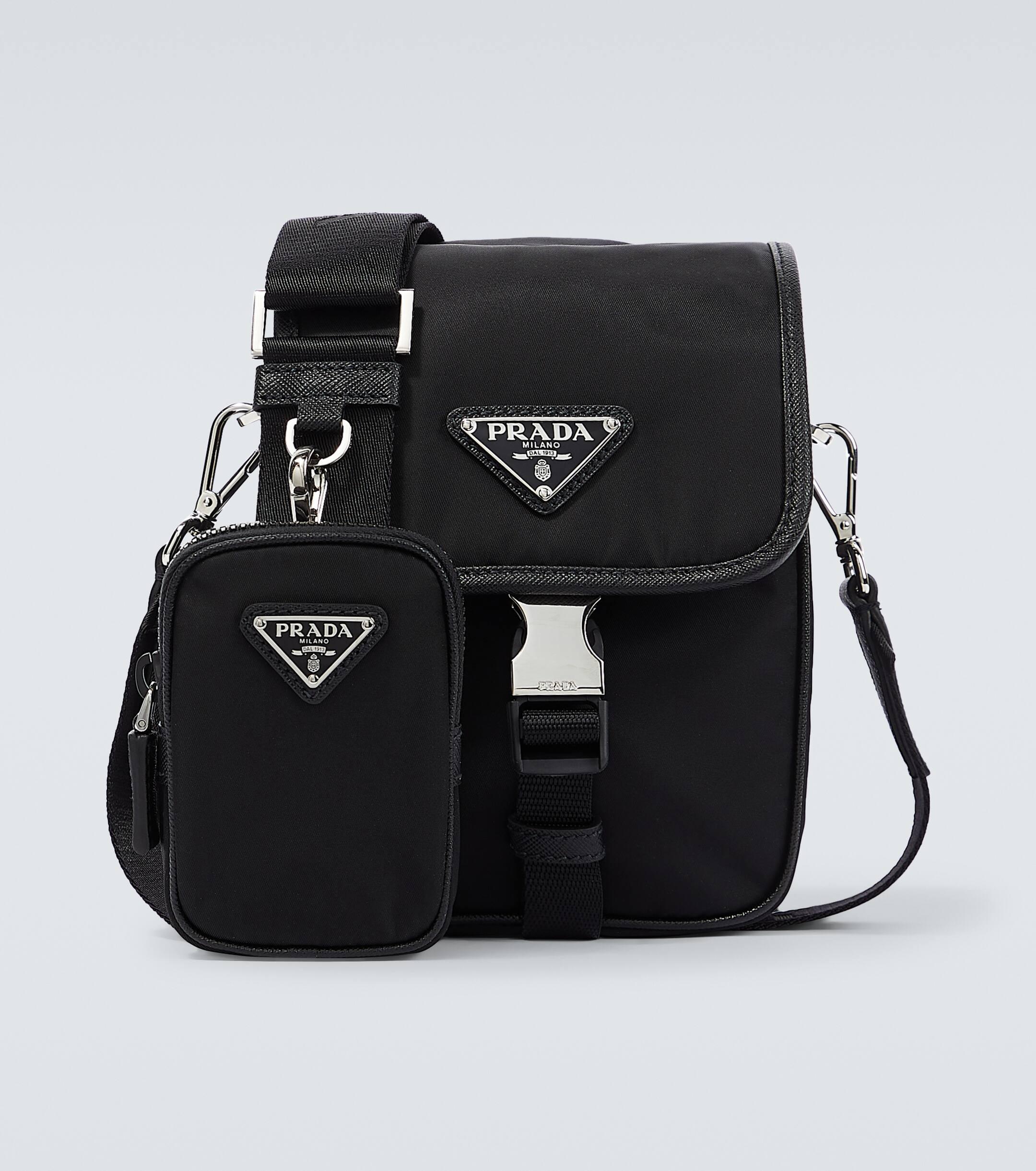 Prada Re-nylon Crossbody Bag in Black for Men | Lyst UK