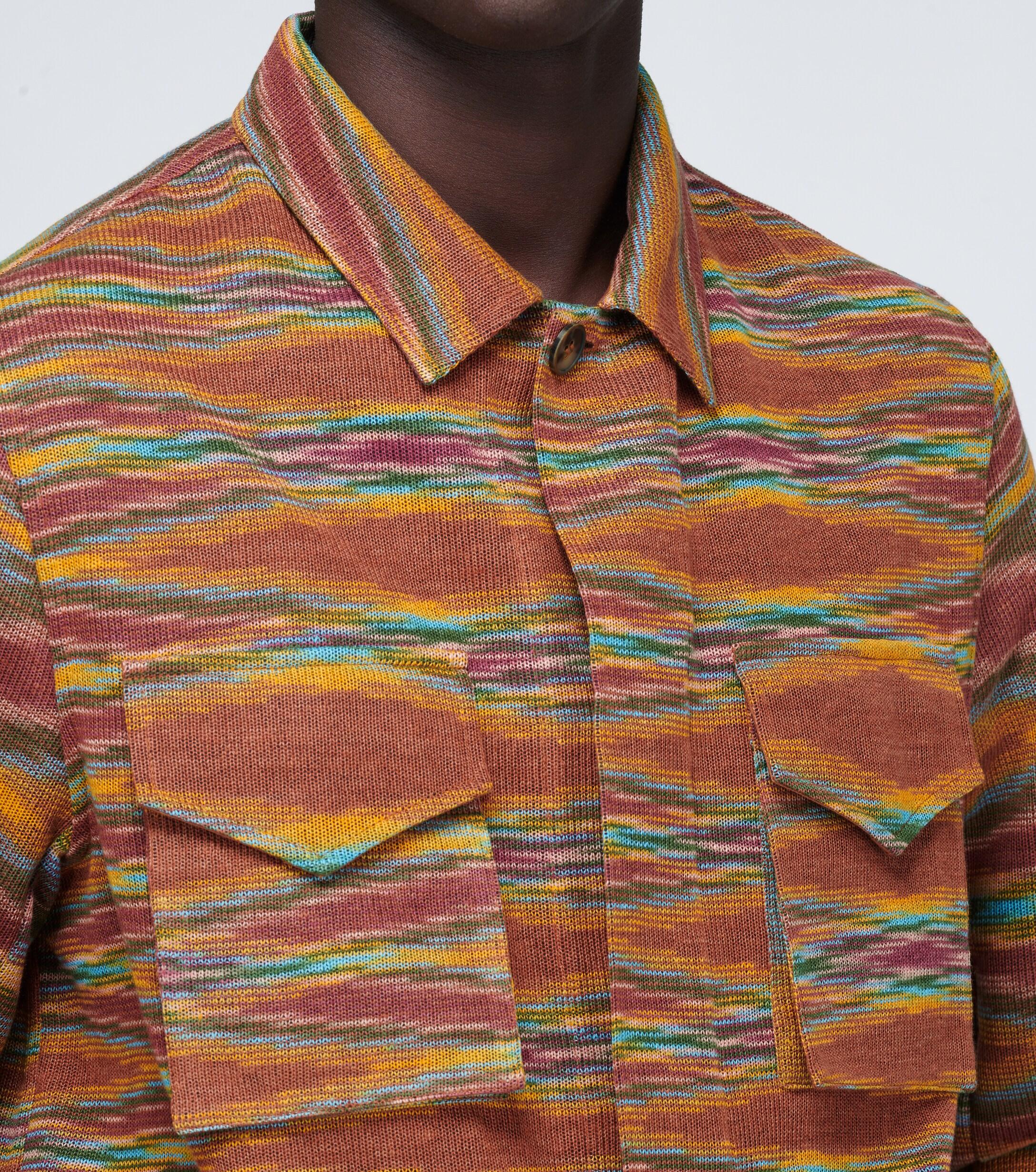 Missoni Linen-blend Knitted Overshirt for Men - Lyst