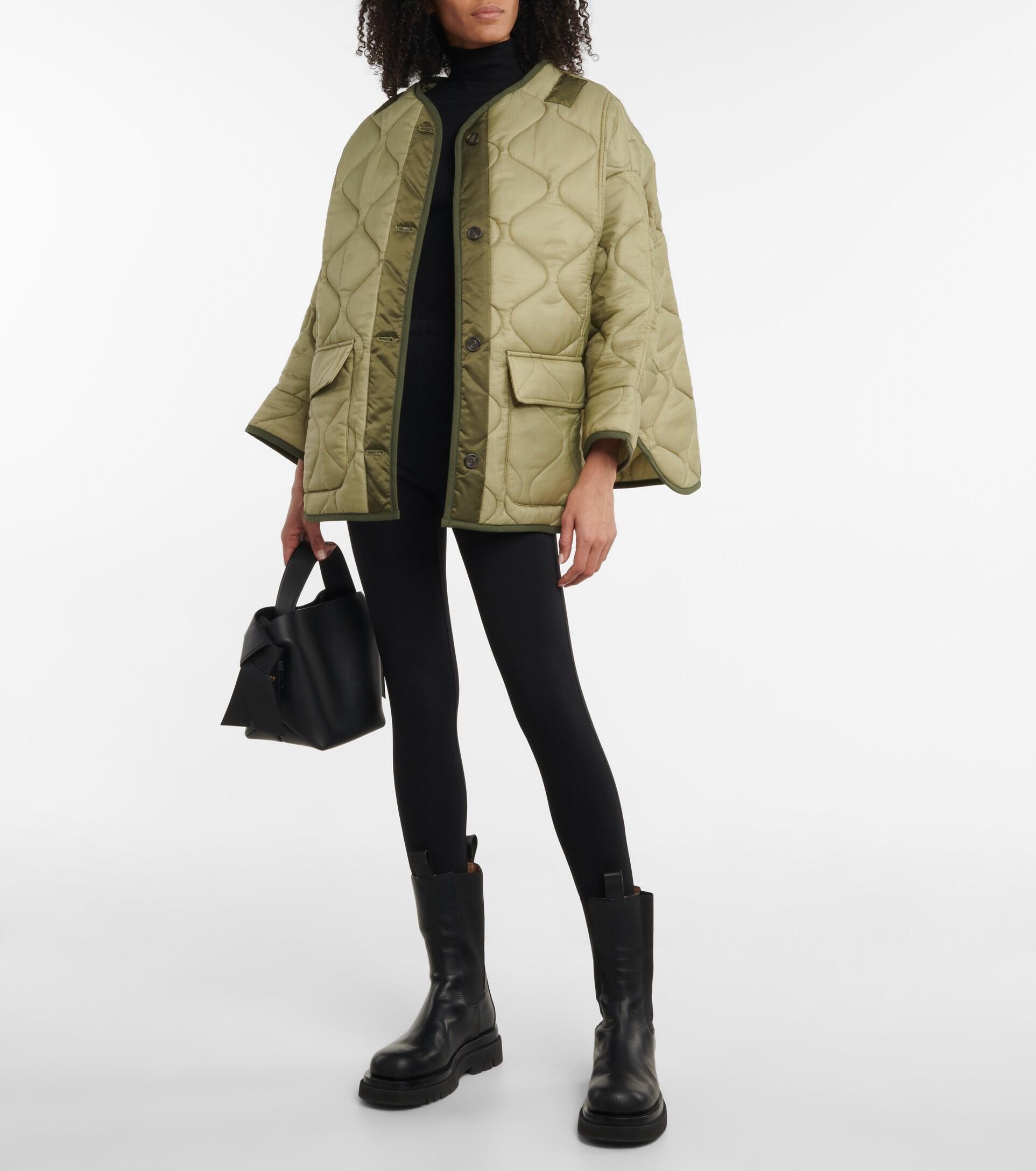 Frankie Shop Teddy Oversized Quilted Jacket in Green | Lyst