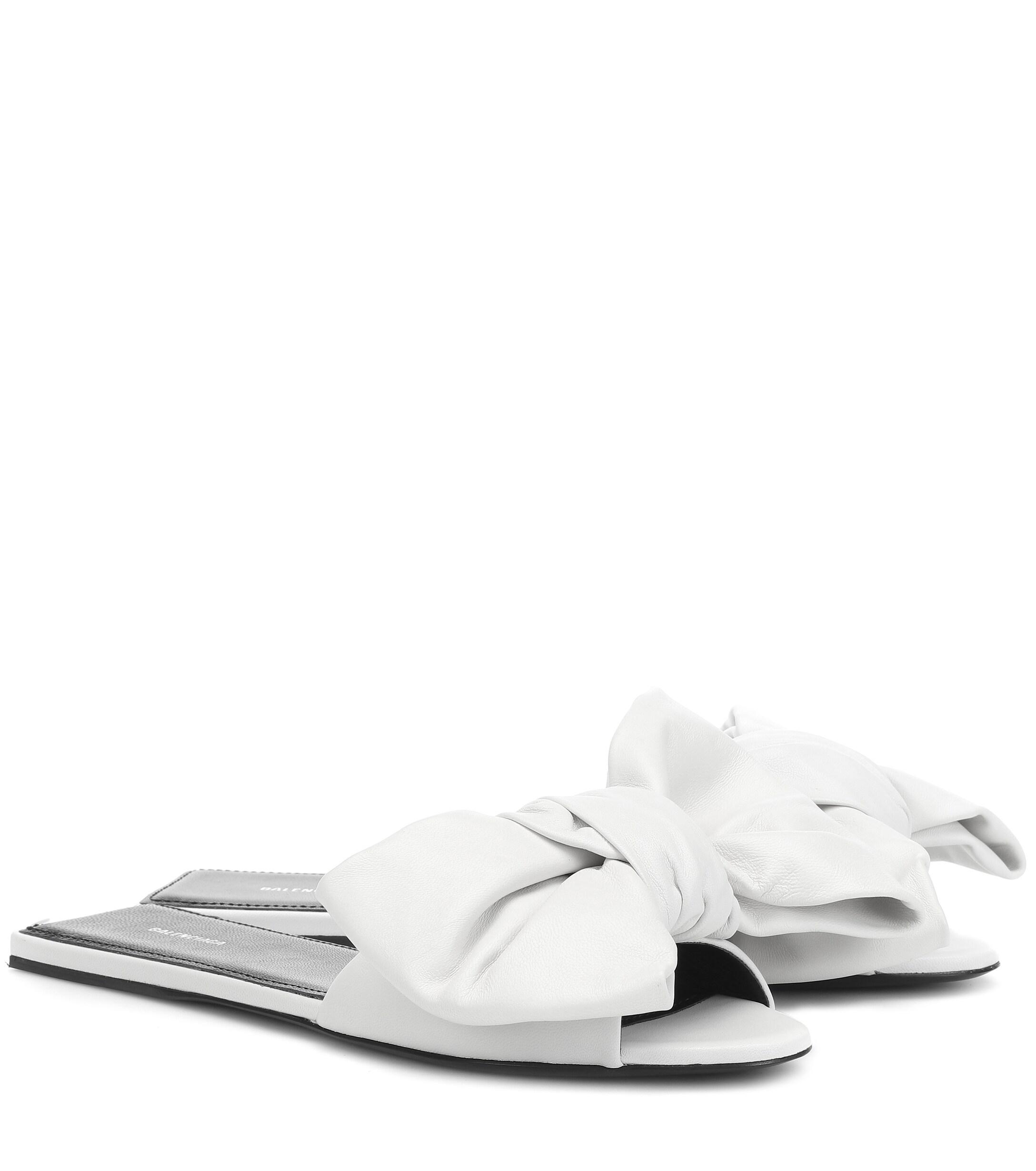 white balmain slides