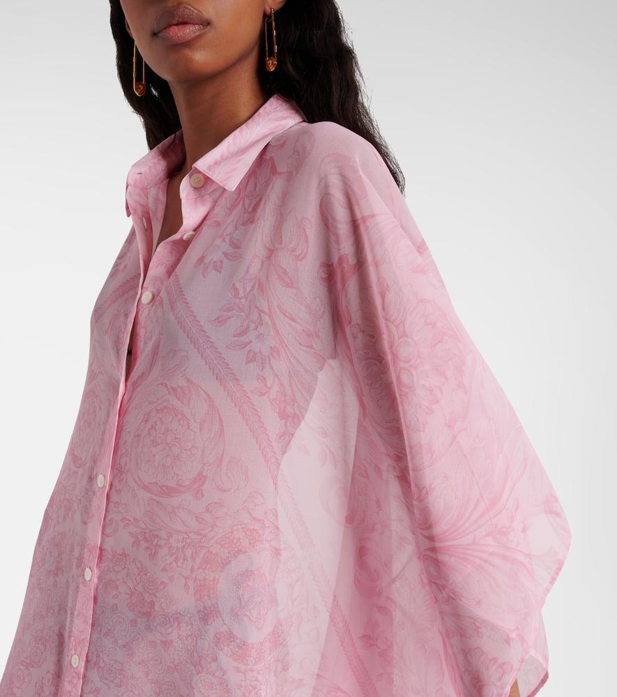 Versace Barocco Printed Chiffon Kaftan in Pink | Lyst Canada