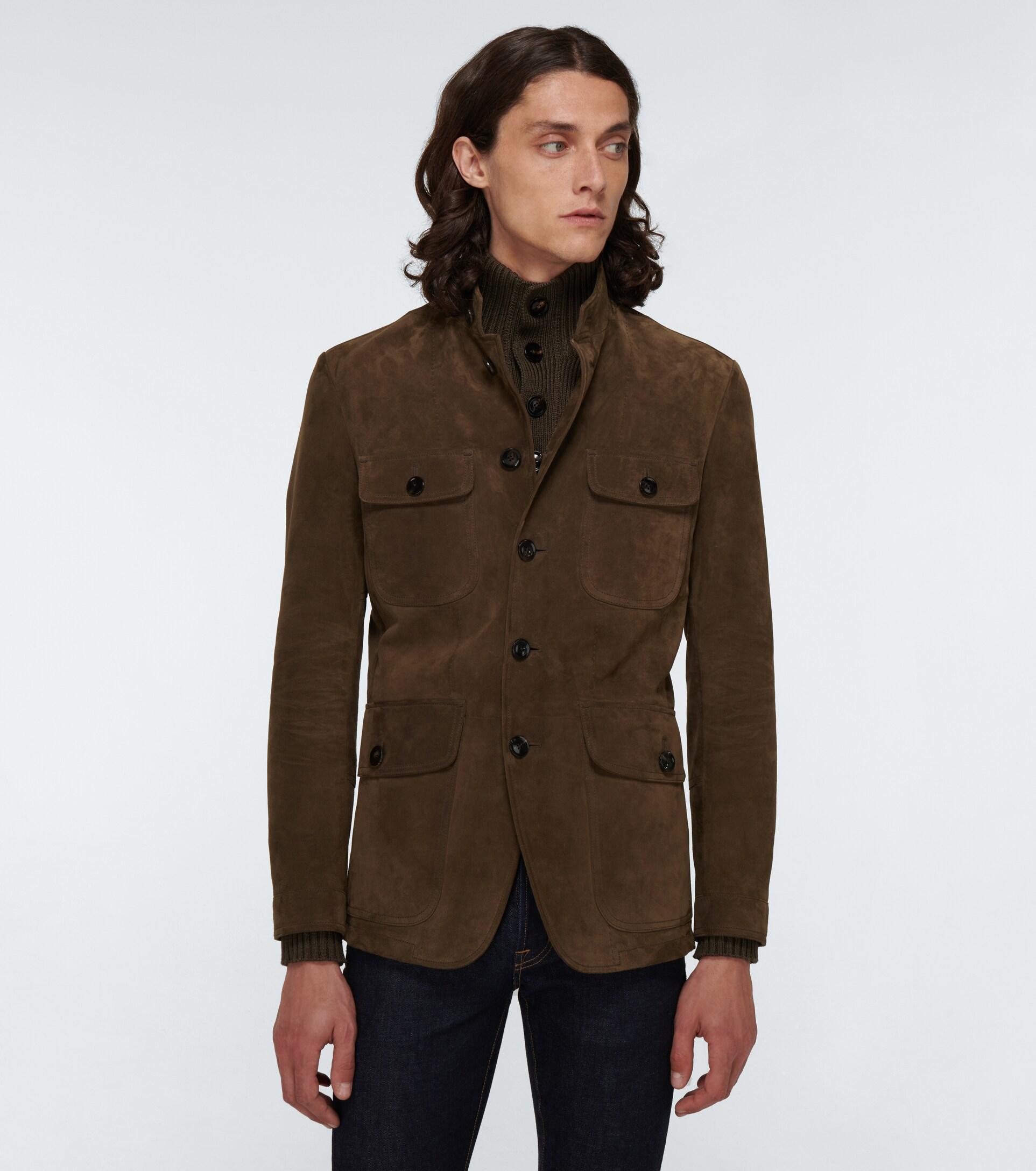 TOM FORD Men's Suede Military Jacket