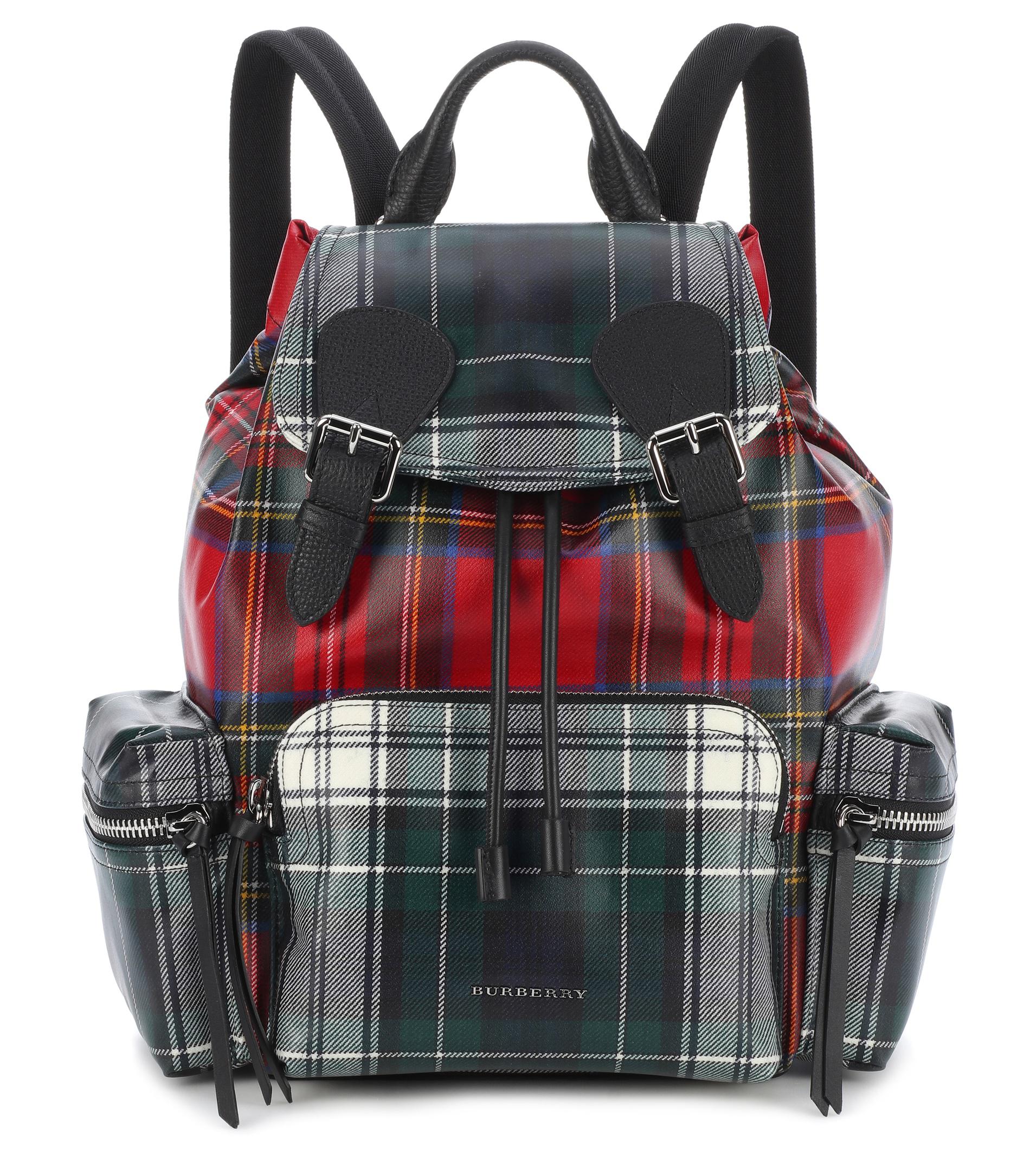 Burberry Wool The Medium Rucksack Tartan Backpack Lyst