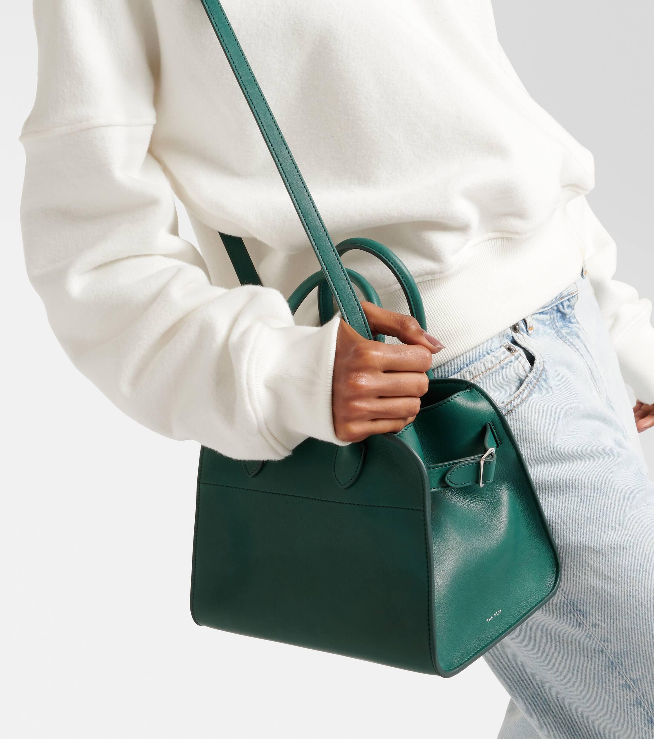 The Row Soft Margaux 10 Leather Tote Bag in Green Lyst UK