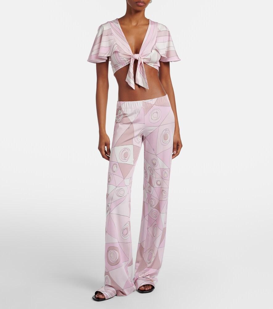 strapless open back dress Belle Balloon Satin Trousers main image 1