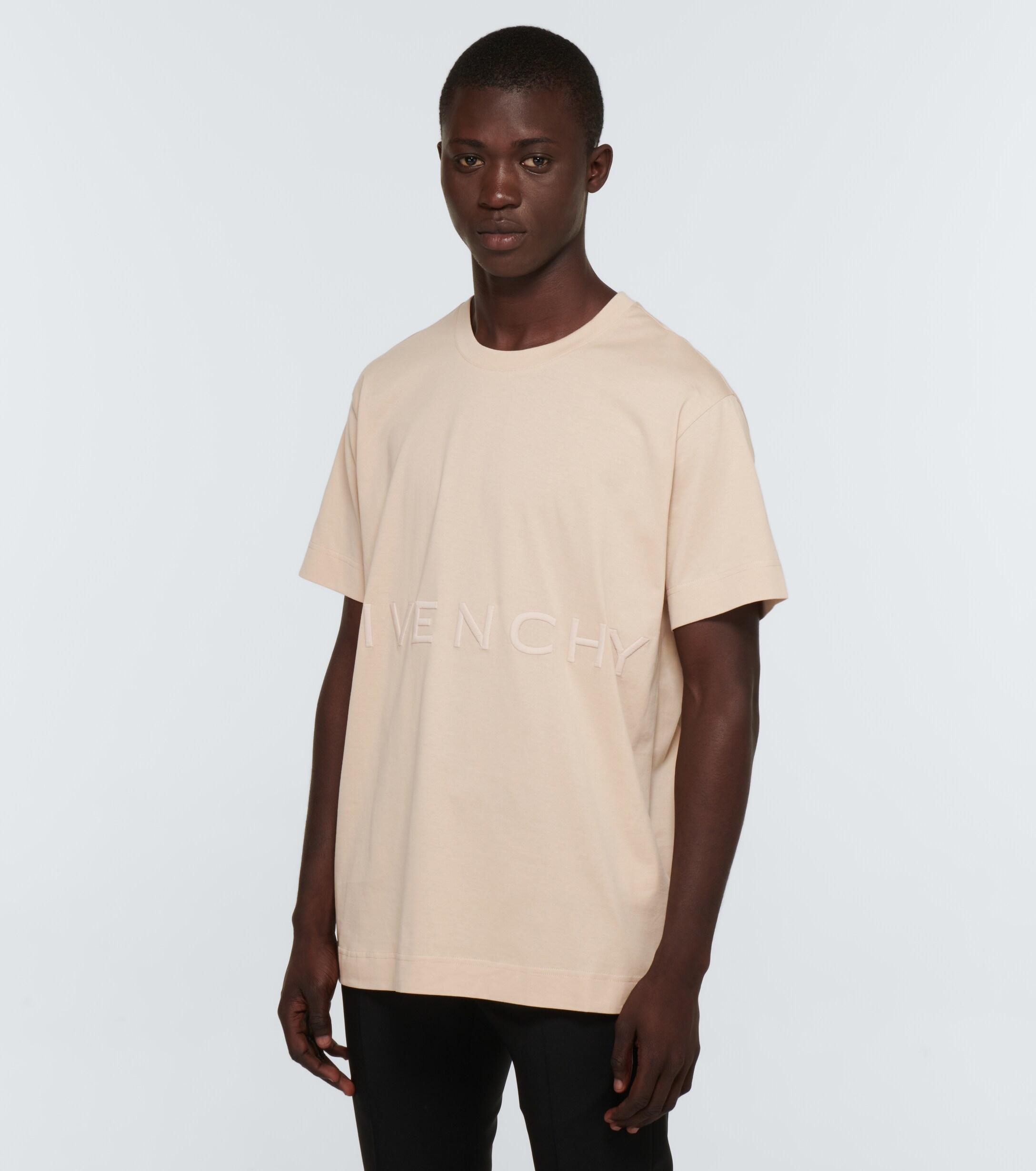Givenchy Logo Cotton T-shirt in Beige 