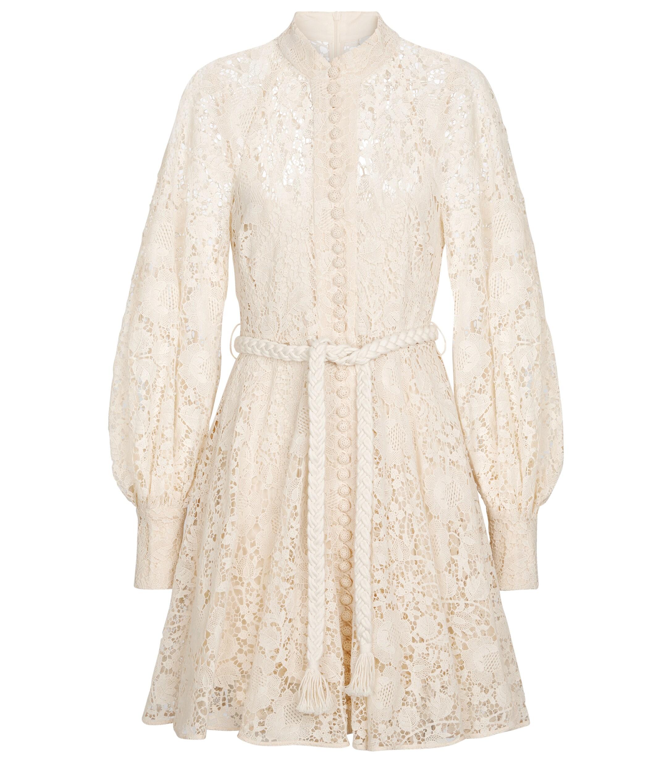 Robe Cassia en dentelle Zimmermann en coloris Blanc | Lyst