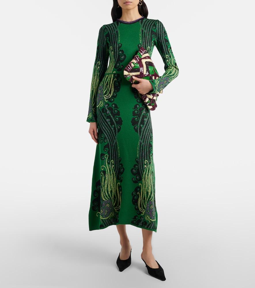 La DoubleJ Sequined Clutch in Green | Lyst