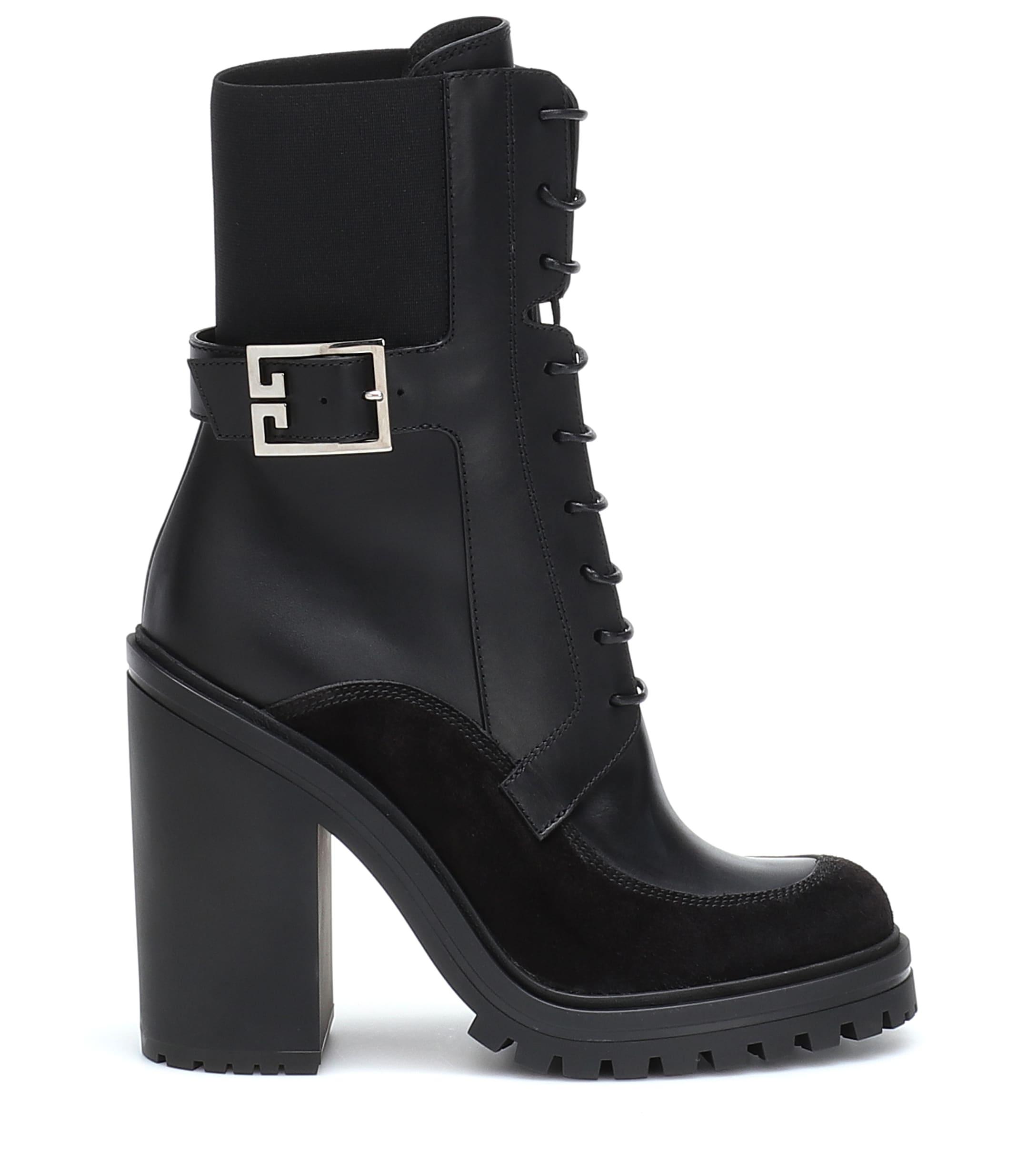 Givenchy Aviator Leather Ankle Boots in Black - Lyst