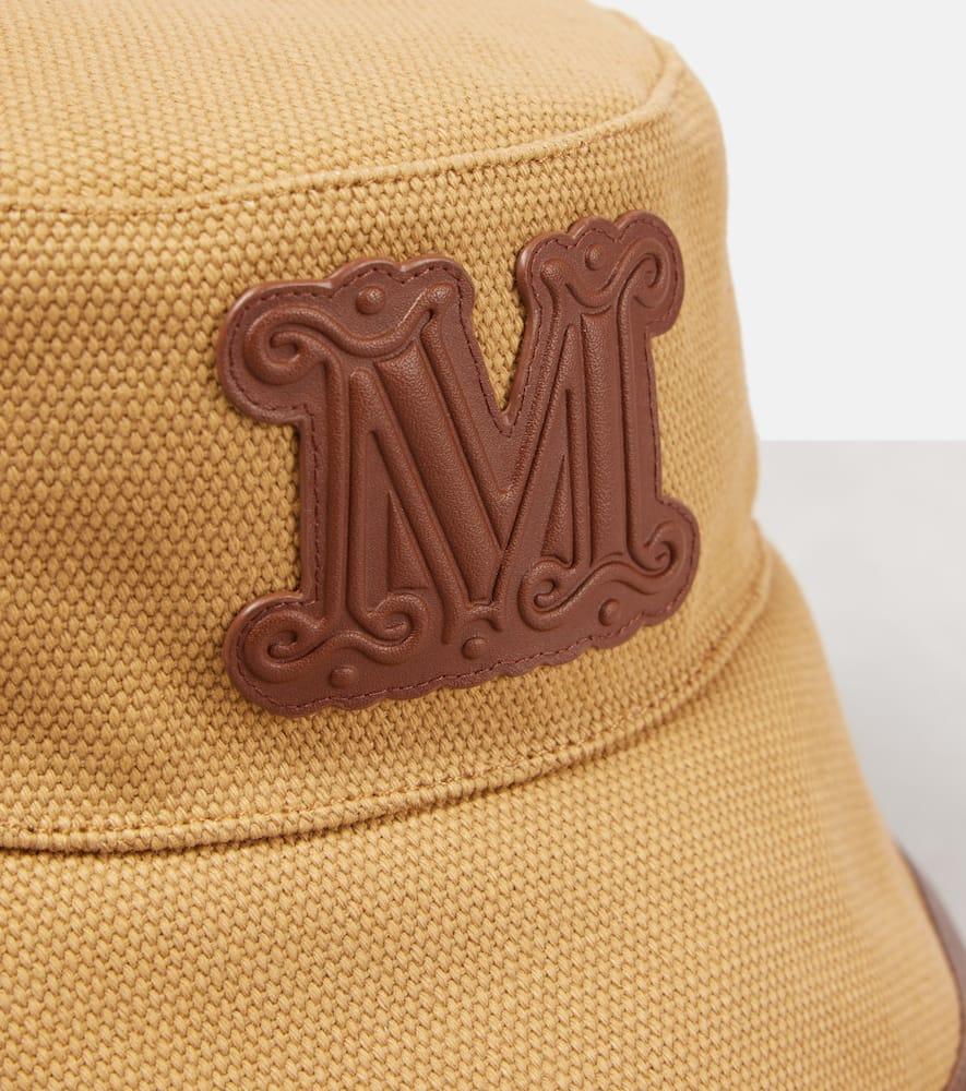 Max Mara Esperia Canvas Bucket Hat in Natural | Lyst