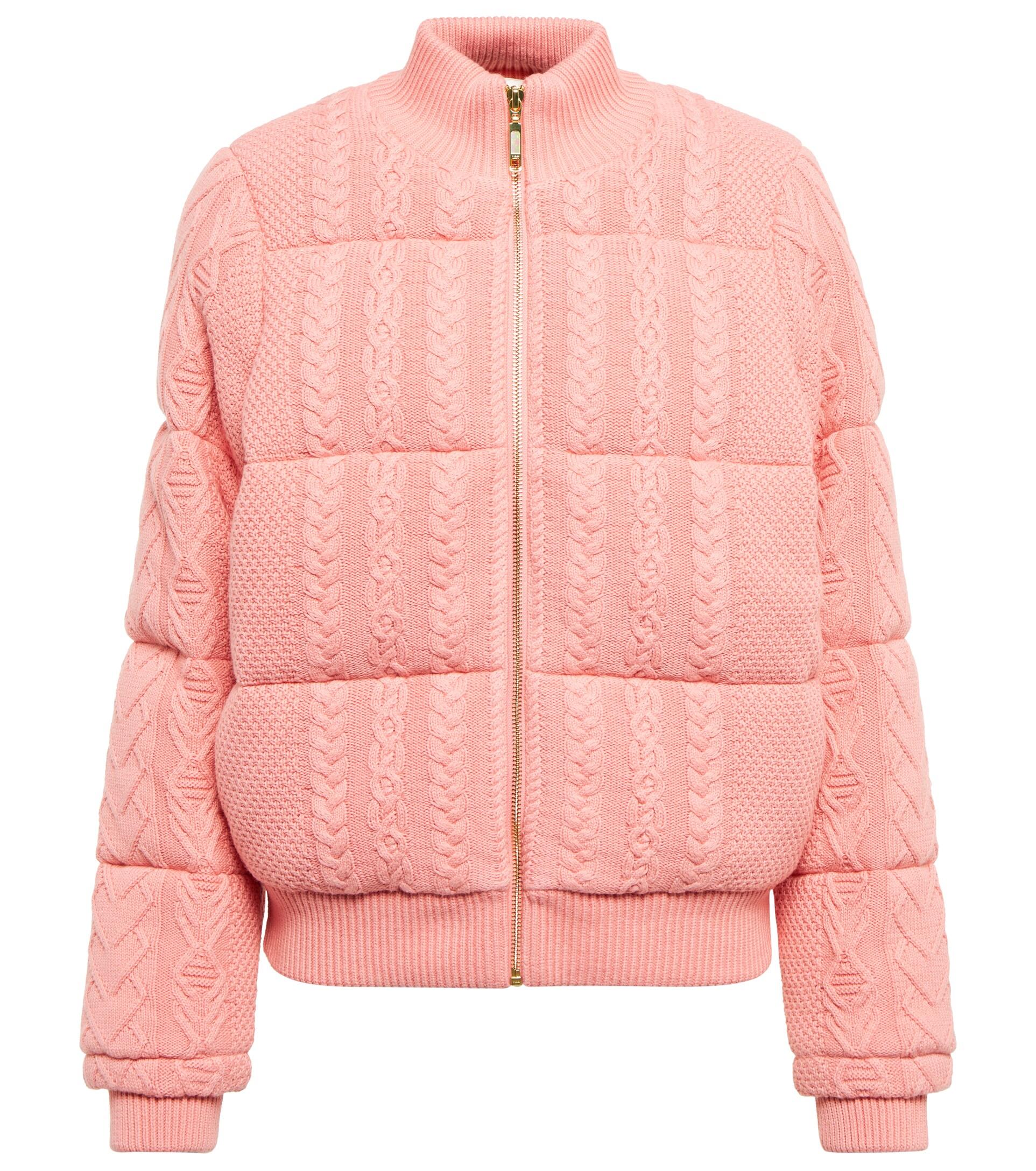 LoveShackFancy Andora Cotton Bomber Jacket in Pink Lyst