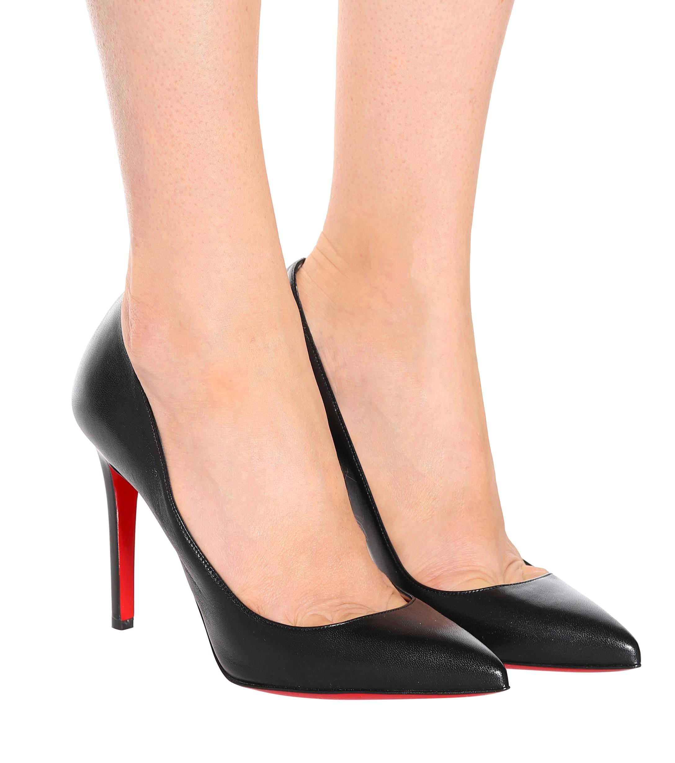 Christian Louboutin Pigalle 100 Leather Pumps in Black - Lyst