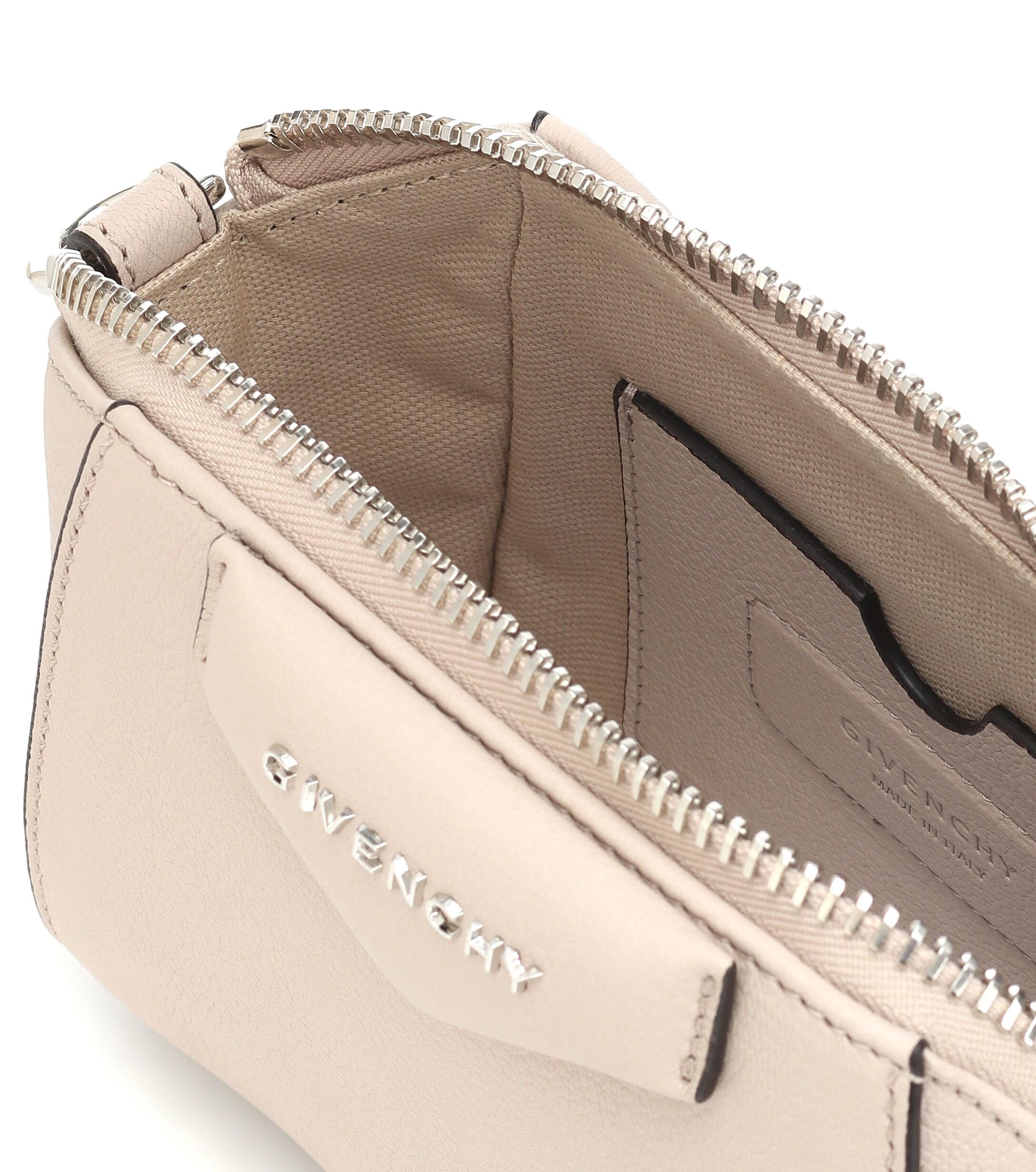 Givenchy Antigona Nano Leather Crossbody Bag in Natural | Lyst