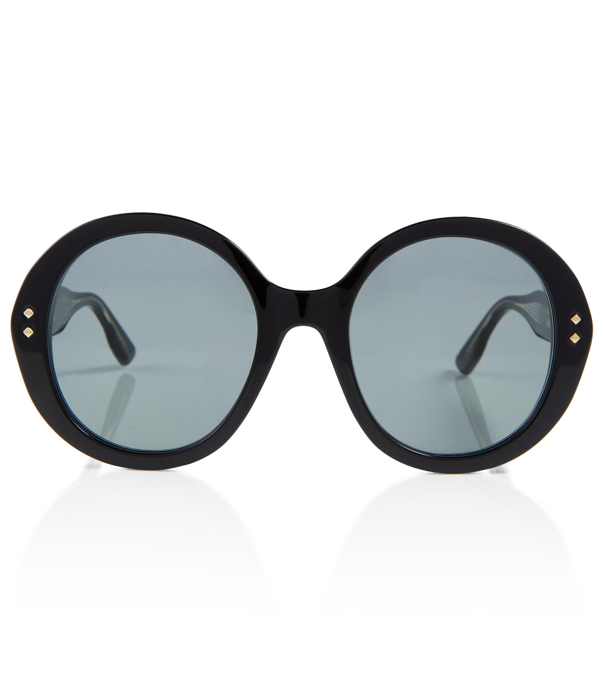 peine Todo el tiempo Decimal Gafas de sol redondas de Gucci de color Negro | Lyst