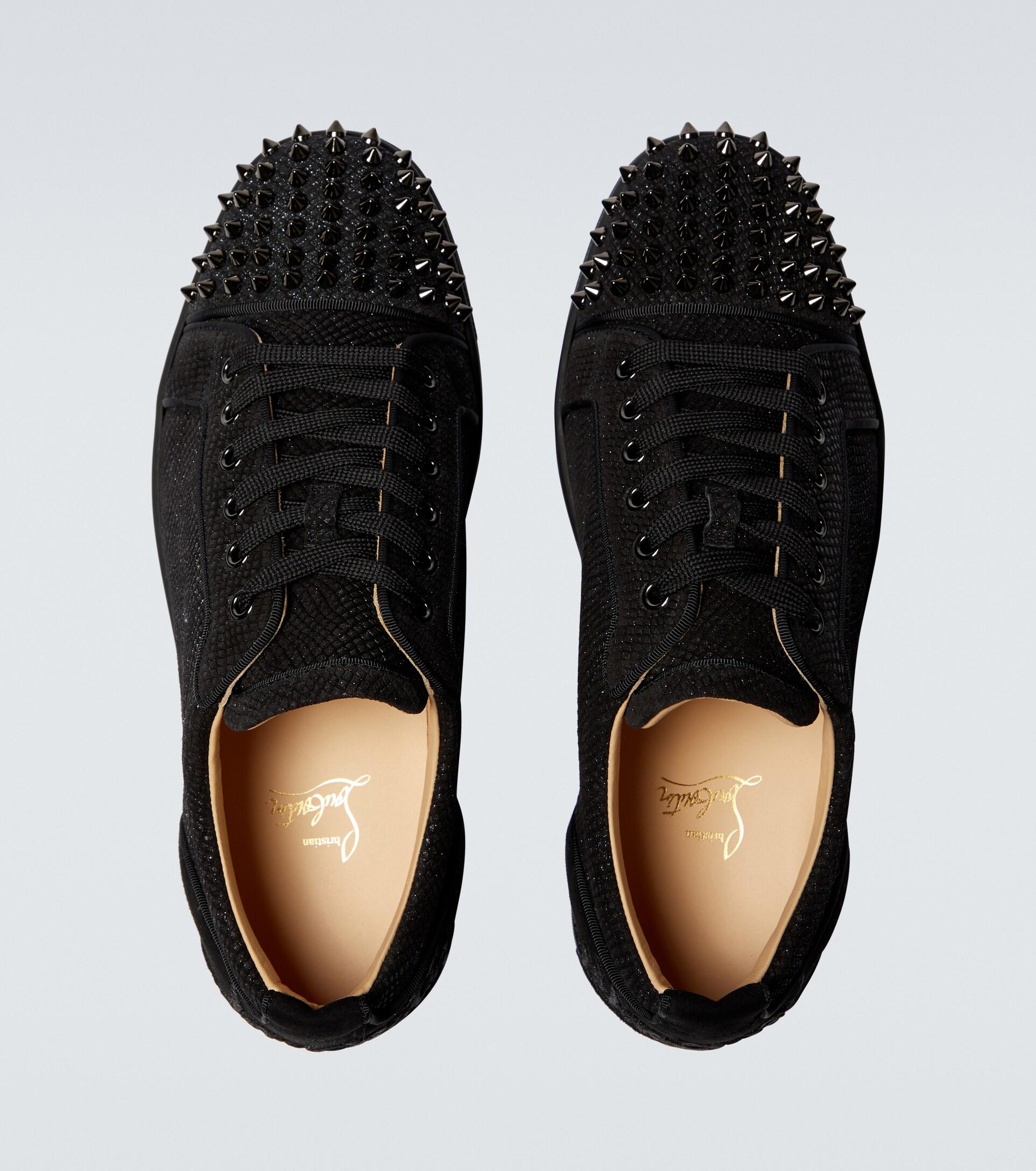 Christian Louboutin Fun Louis Junior Spikes Sneakers in Black for