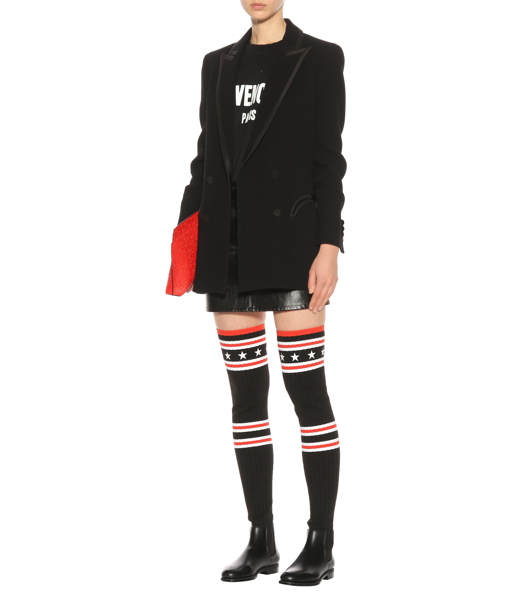 Botas mosqueteras de punto Givenchy de Caucho de color Negro | Lyst