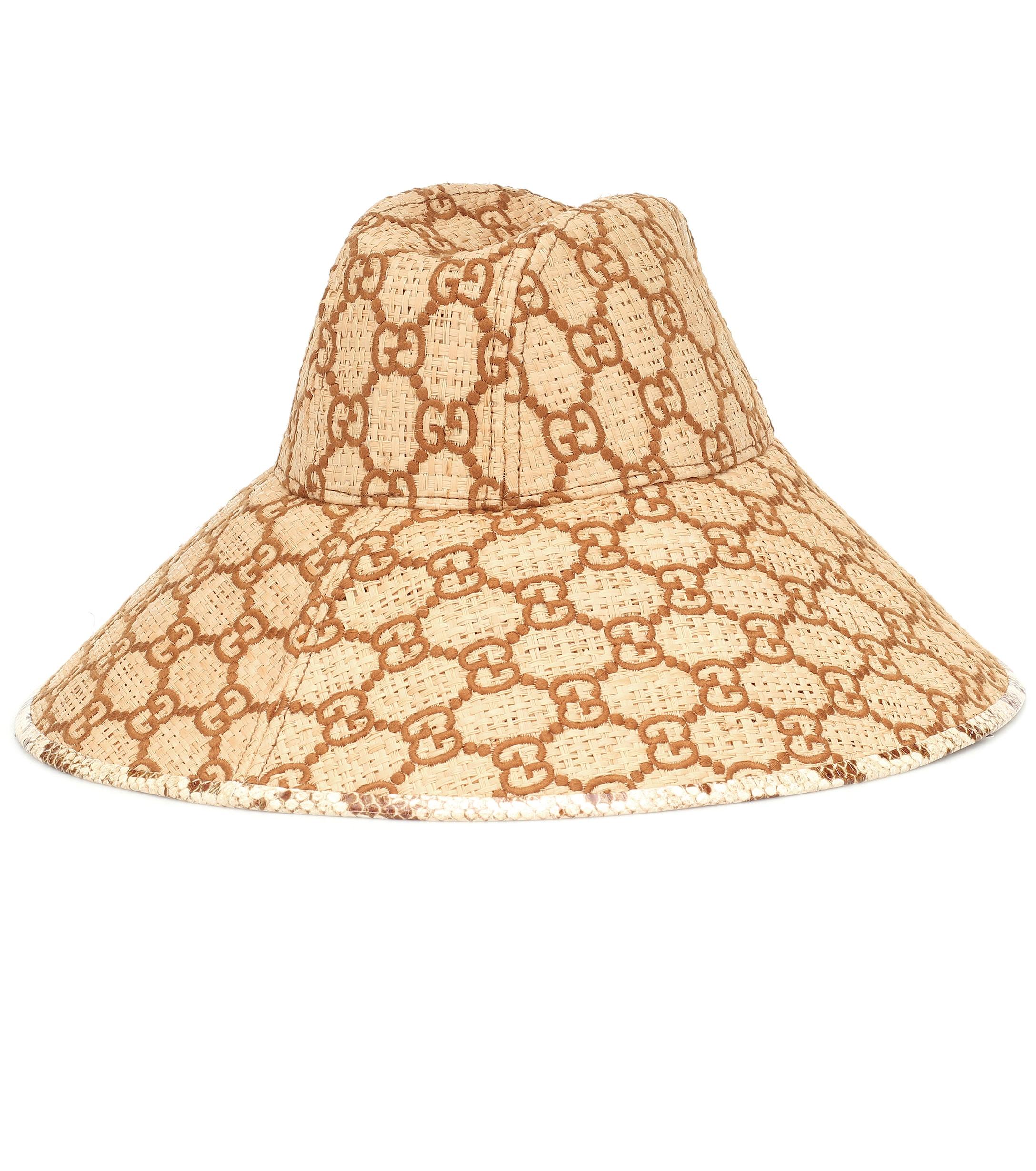 gucci raffia hat