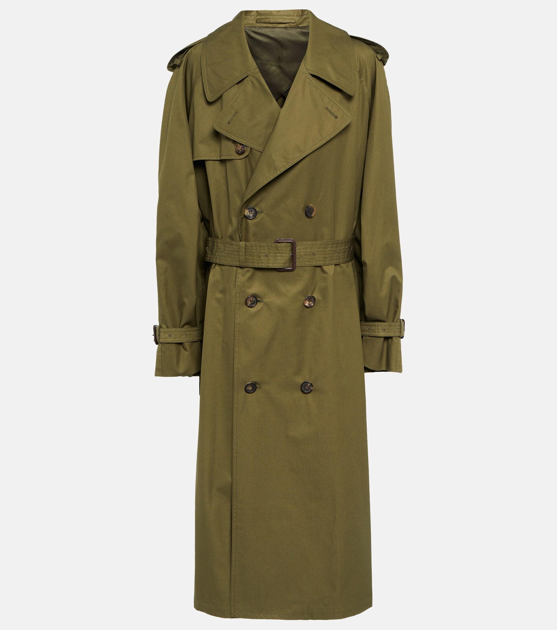 Wardrobe NYC Cotton Gabardine Trench Coat in Green | Lyst