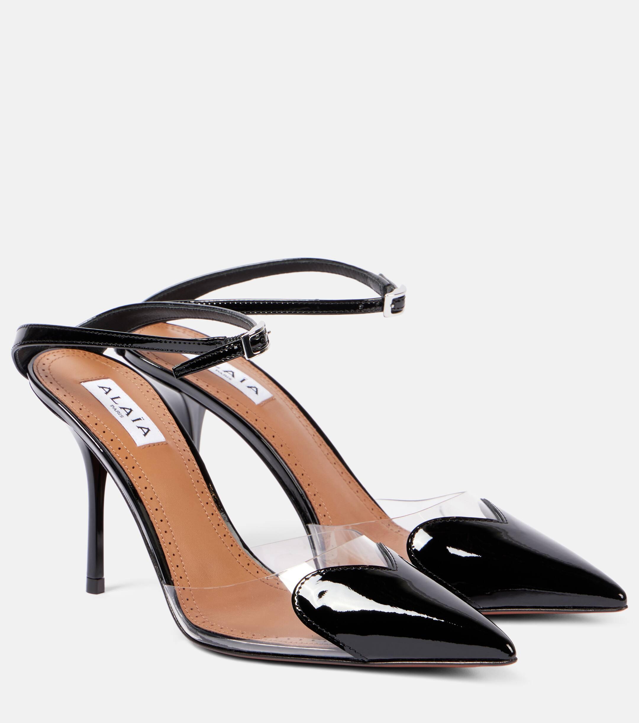 Black clear pumps online