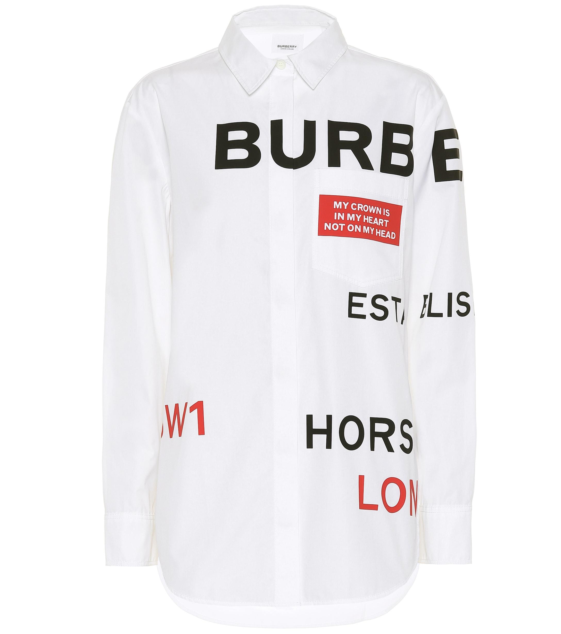 Burberry Godwit Horseferry Print Shirt in White Lyst UK