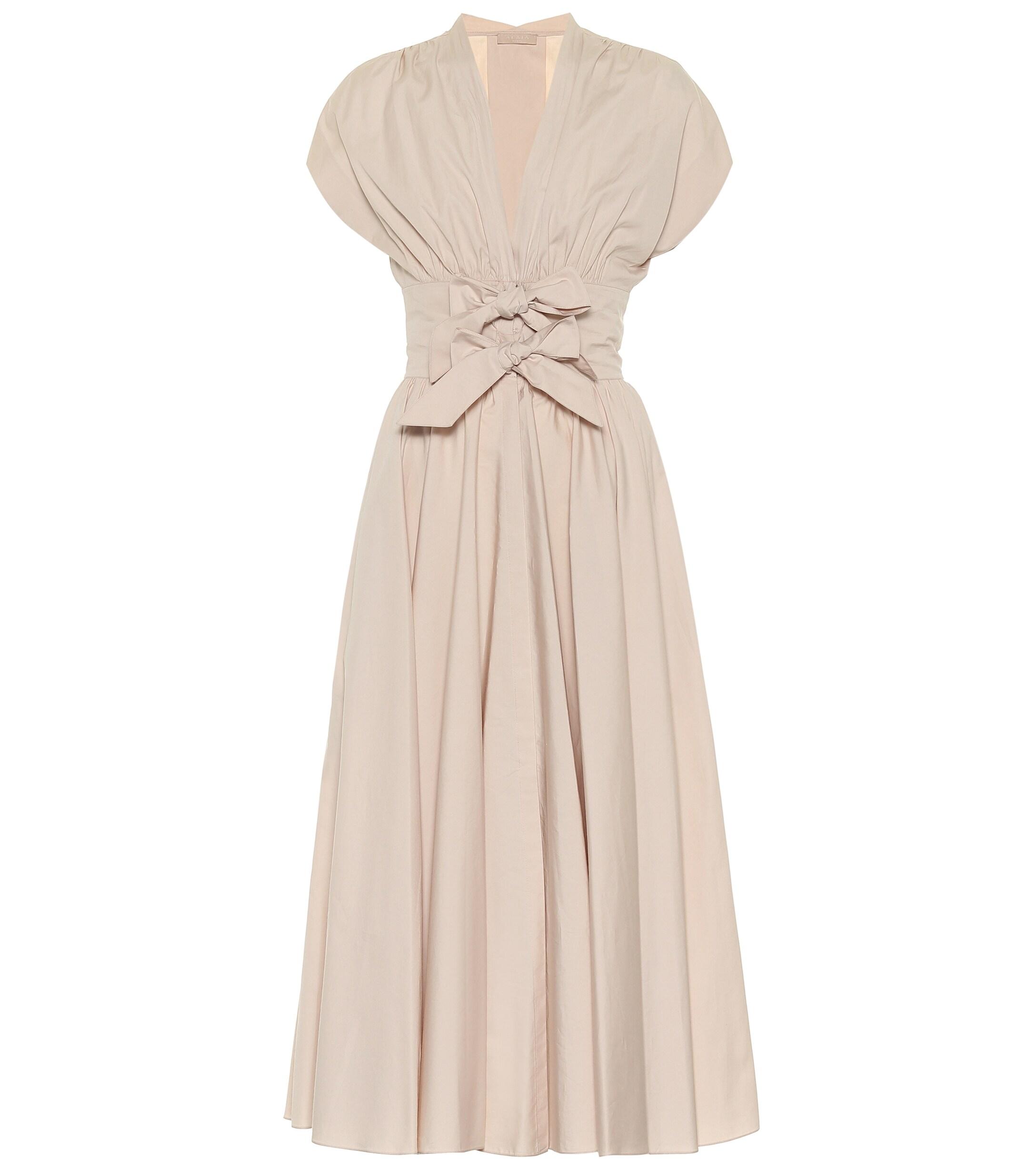 alaia cotton poplin dress