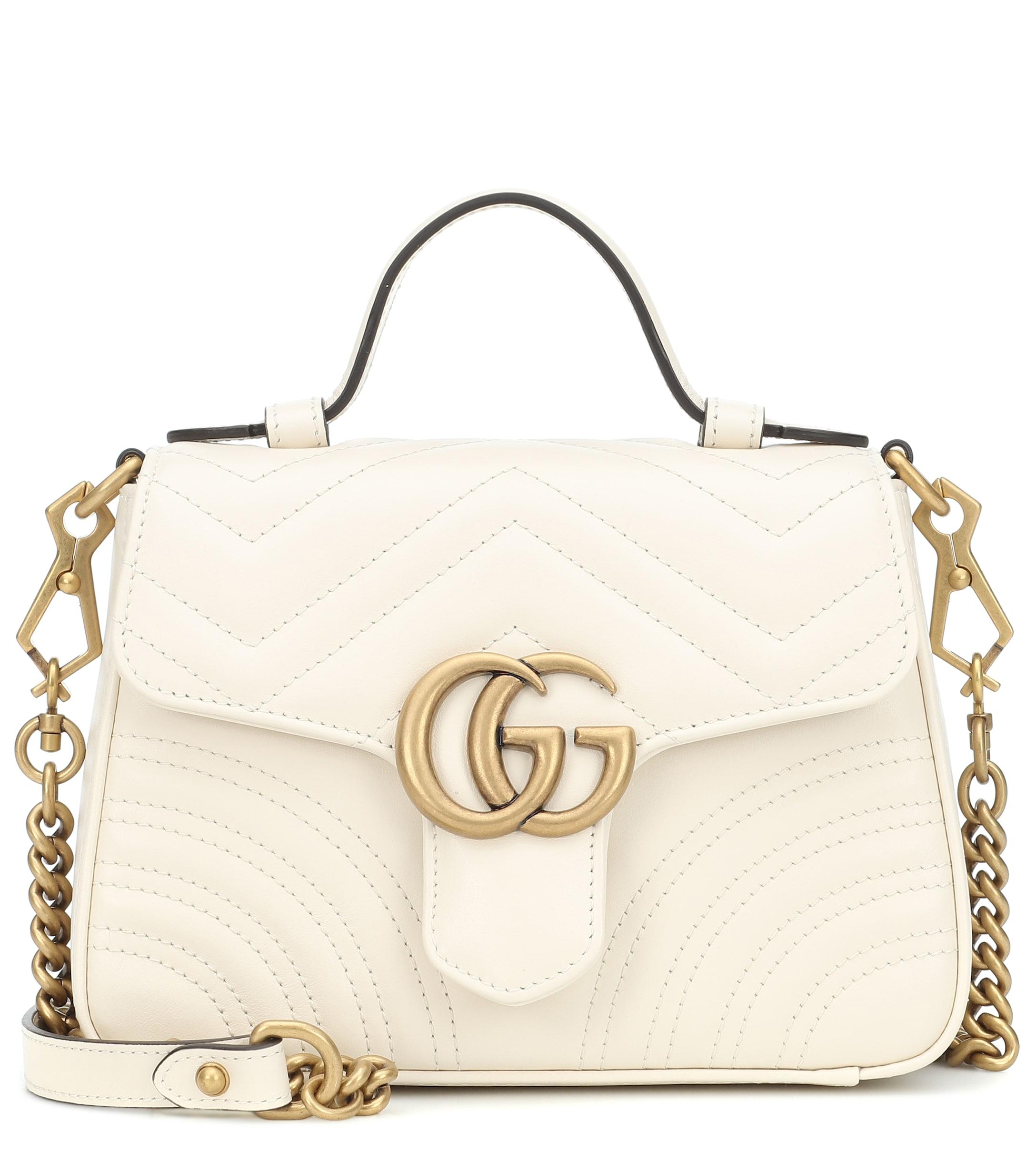 gucci marmont top handle white