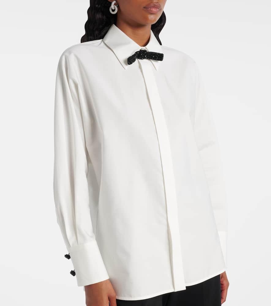Tシャツ・カットソー Max Mara Studio ROLL - Cotton and silk poplin shirt Max Mara Studio Roll - Cotton And Silk Poplin Shirt – BALTINI