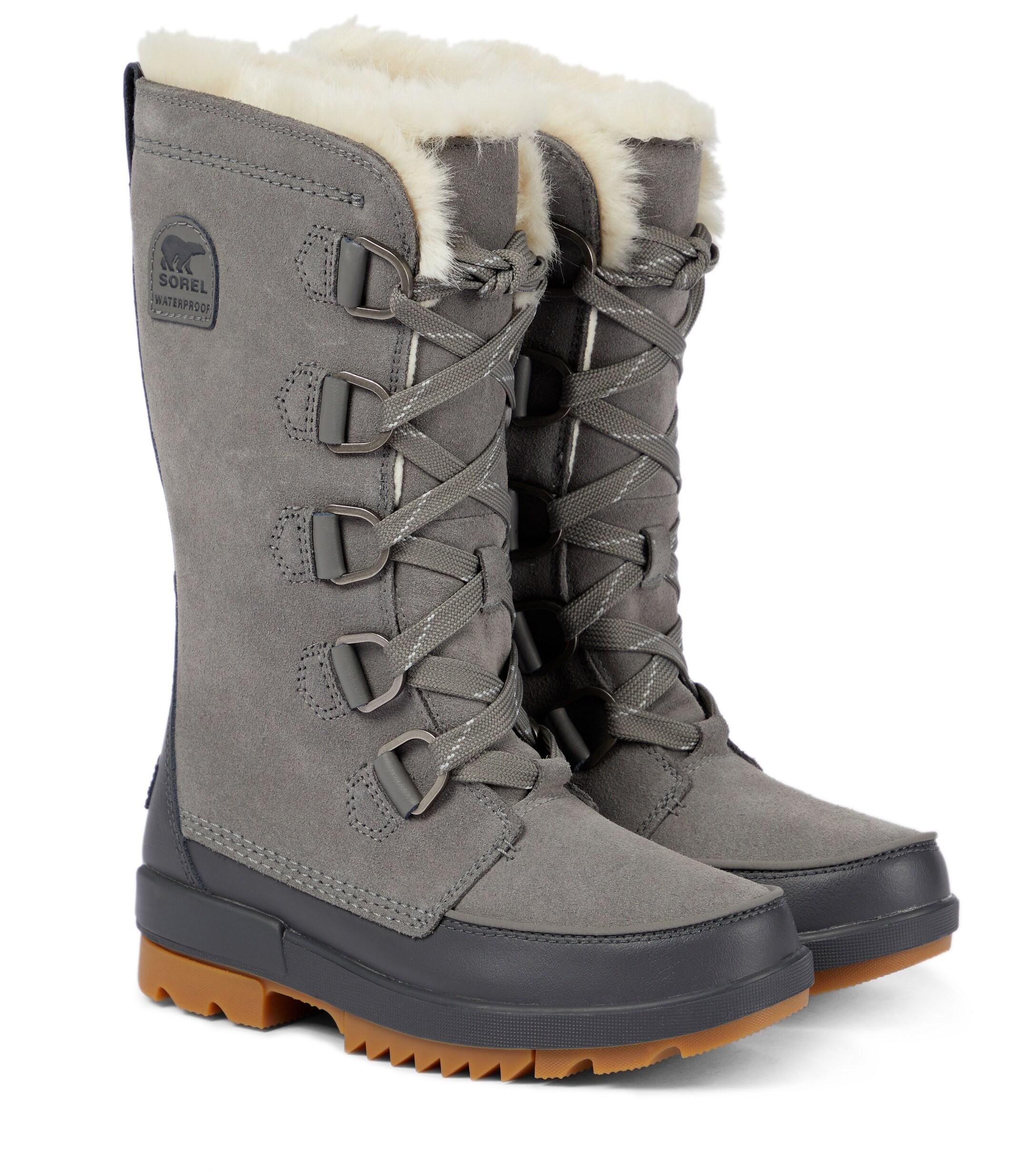 Sorel Fur Torino Ii Tall Snow Boots in Grey (Gray) - Lyst