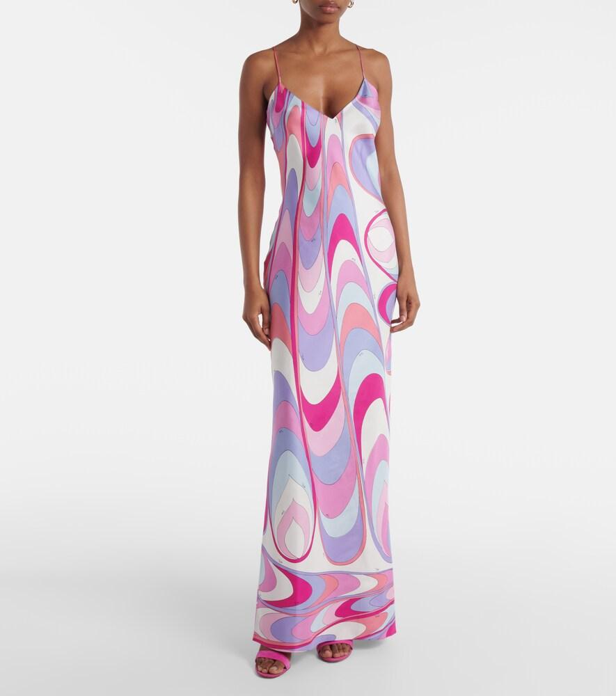 strapless open back dress Emilio Pucci Vintage 1960s Purple Blue Black Floral Geometric Psychede –  Amarcord Vintage Fashion main image 1
