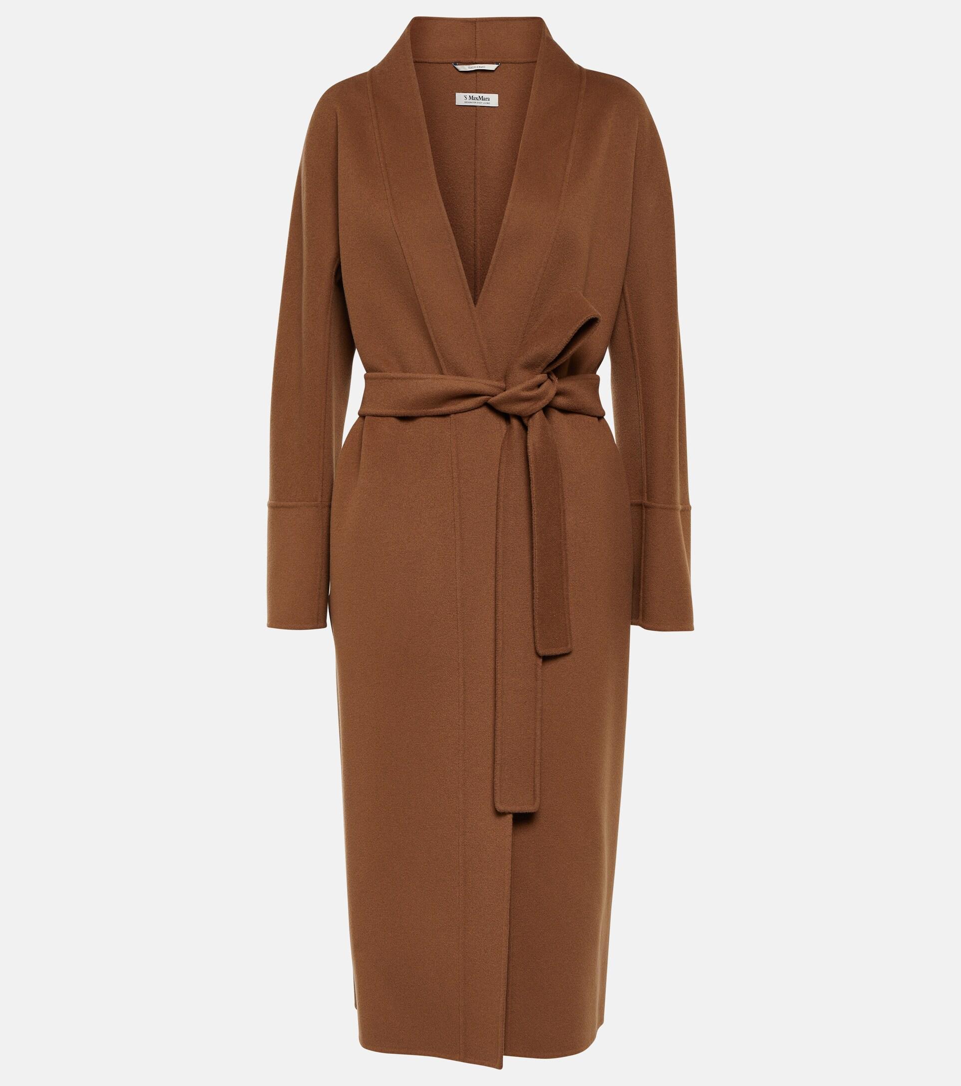 Max Mara Calla Wool Robe Coat in Brown | Lyst