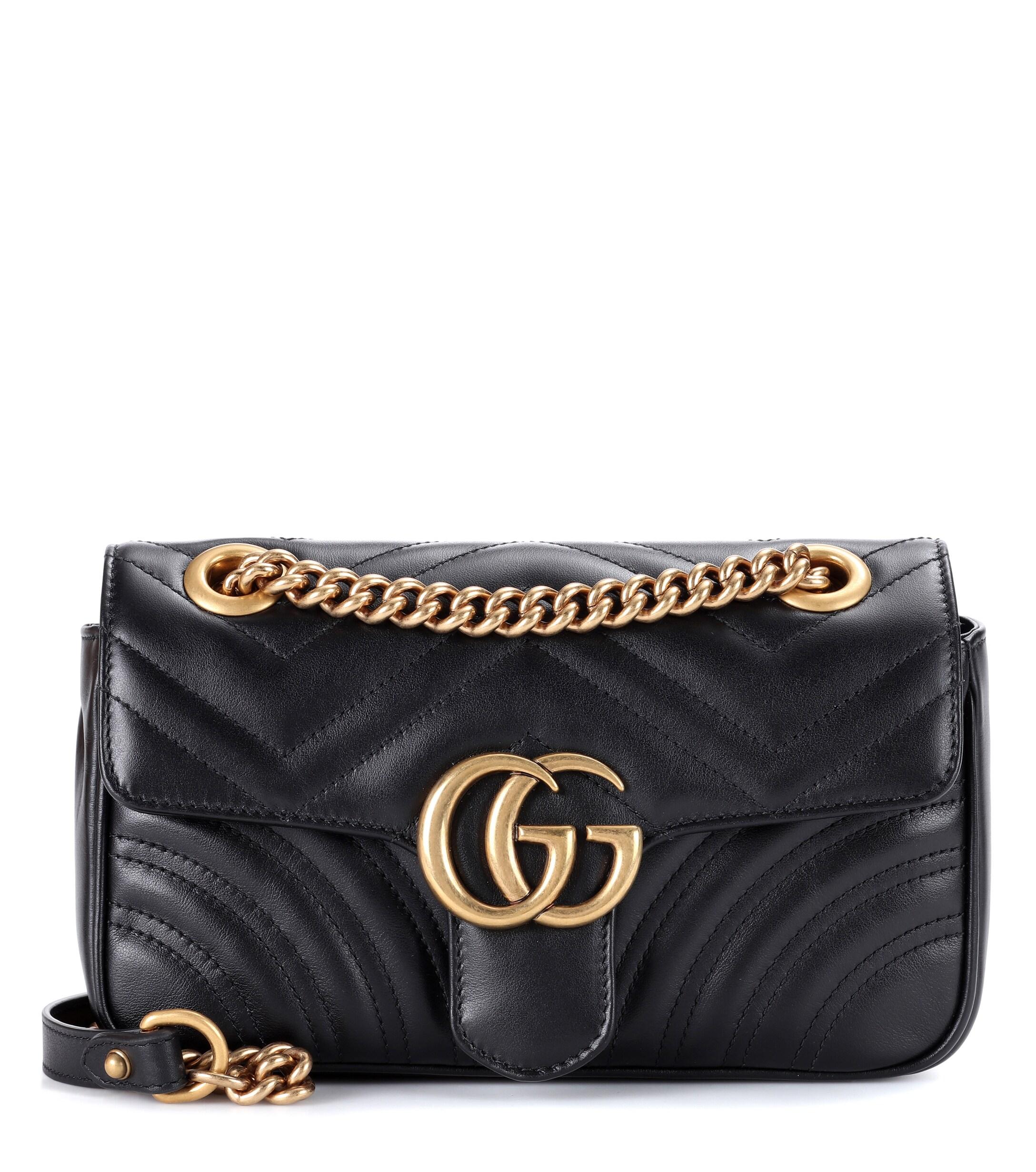 gucci mini gg marmont 2.0 matelassé leather shoulder bag