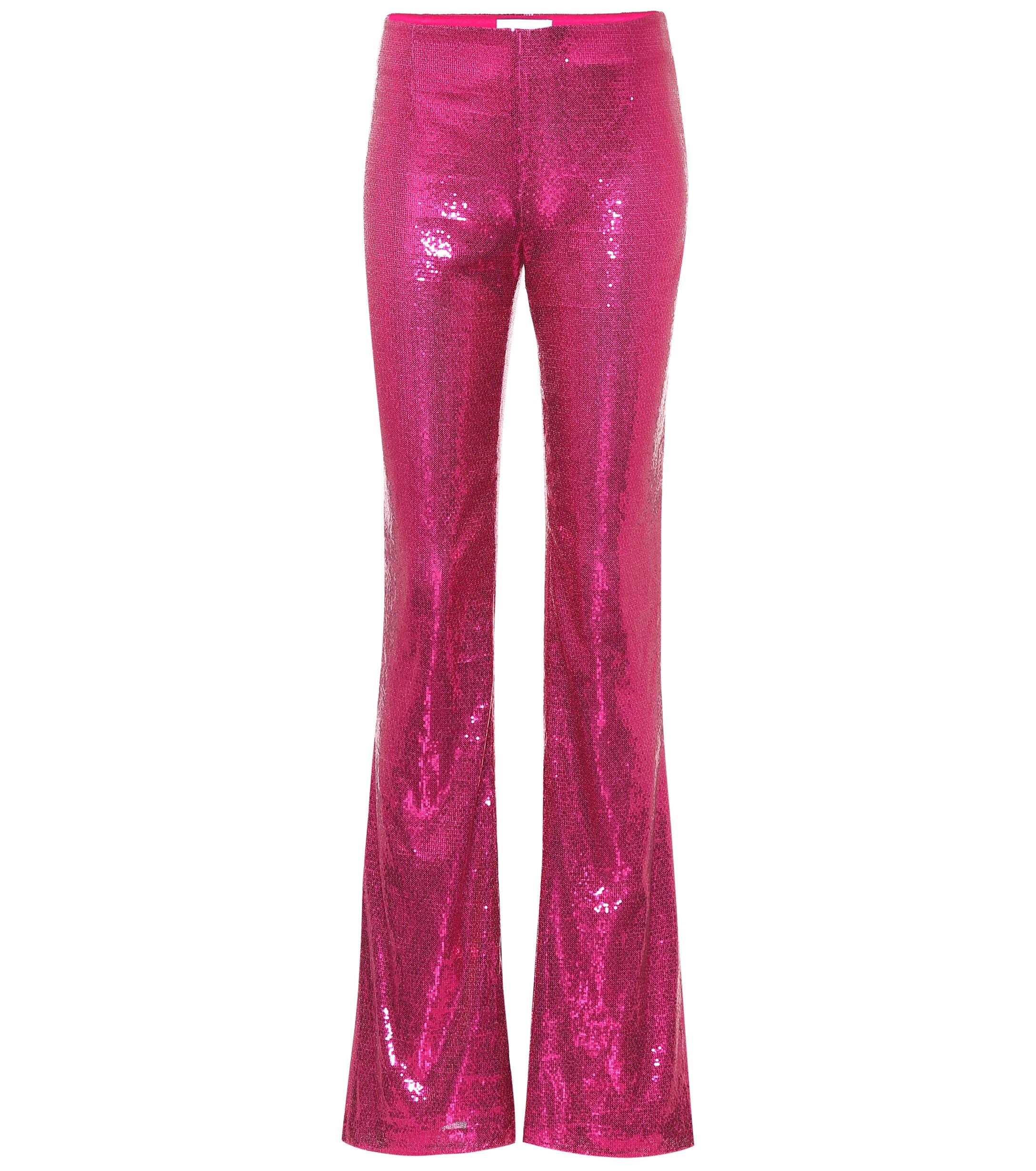 Galvan London Exclusive To Mytheresa – Sequined Pants in Pink - Lyst