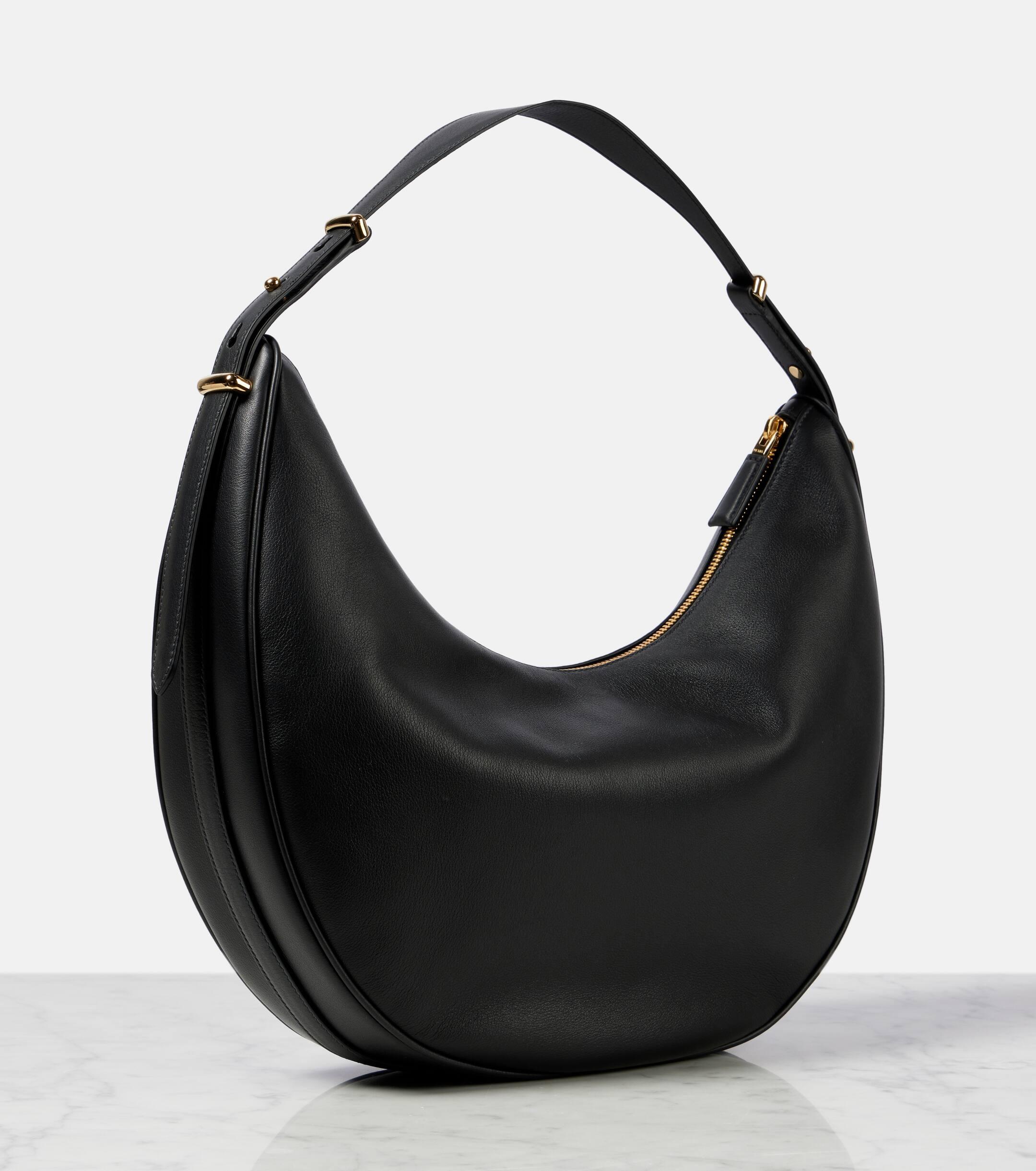 Prada Arque Large Leather Shoulder Bag in Black Lyst UK