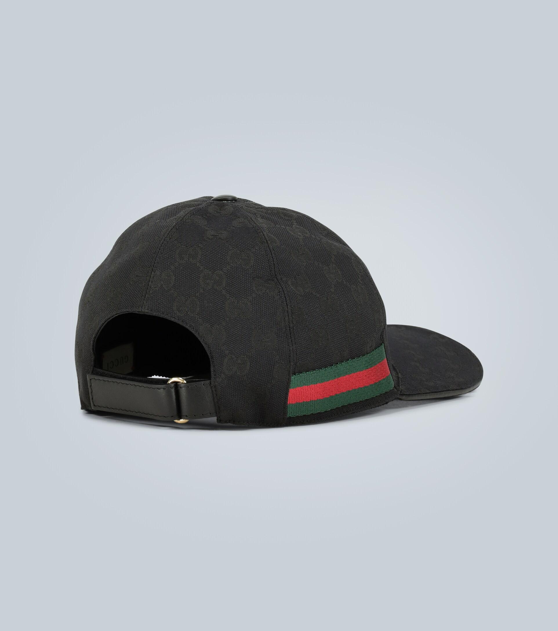 Gucci Original GG Canvas Baseball Hat With Web in Black for Men | Lyst
