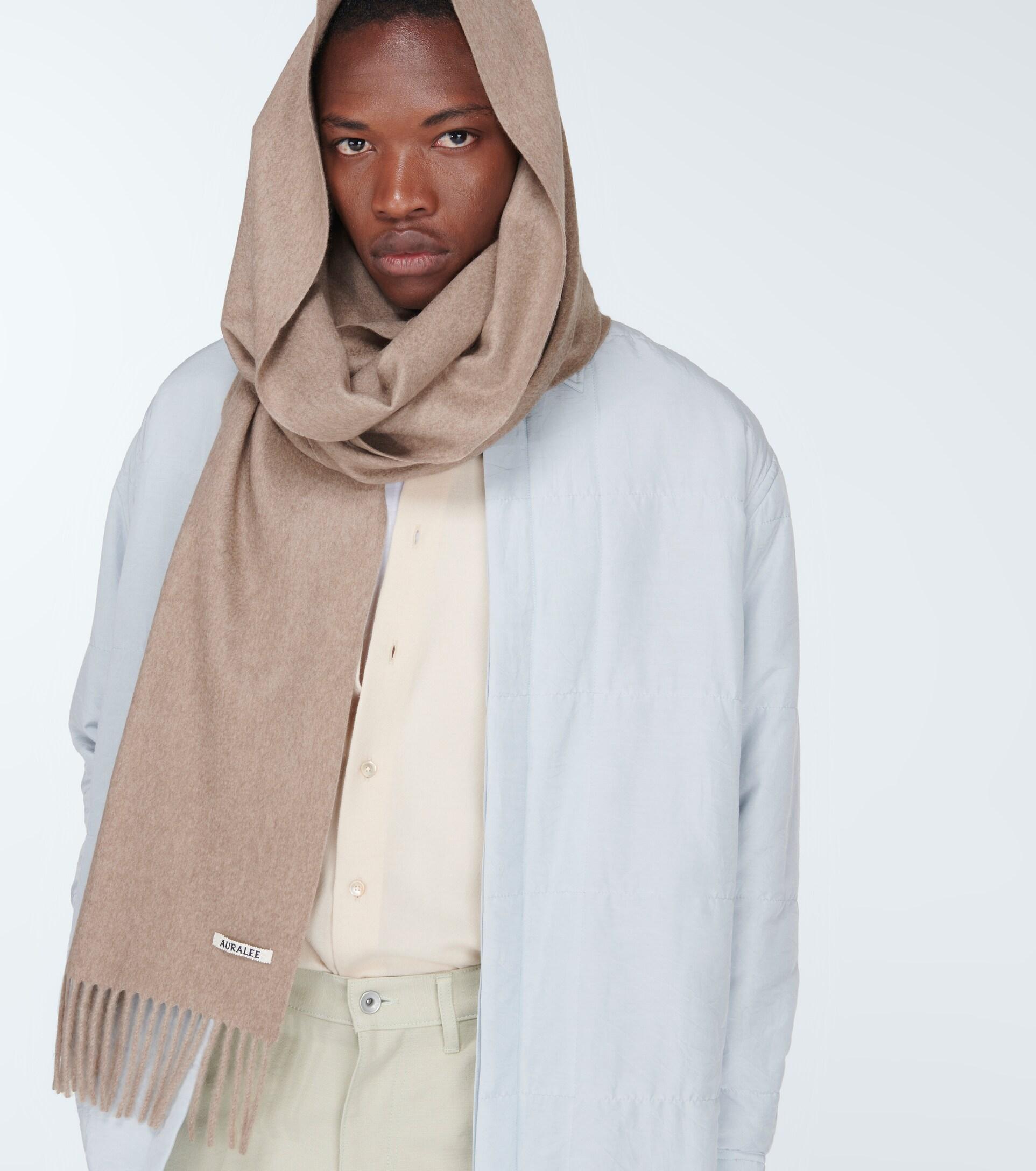 AURALEE Cashmere Scarf in Natural for Men | Lyst