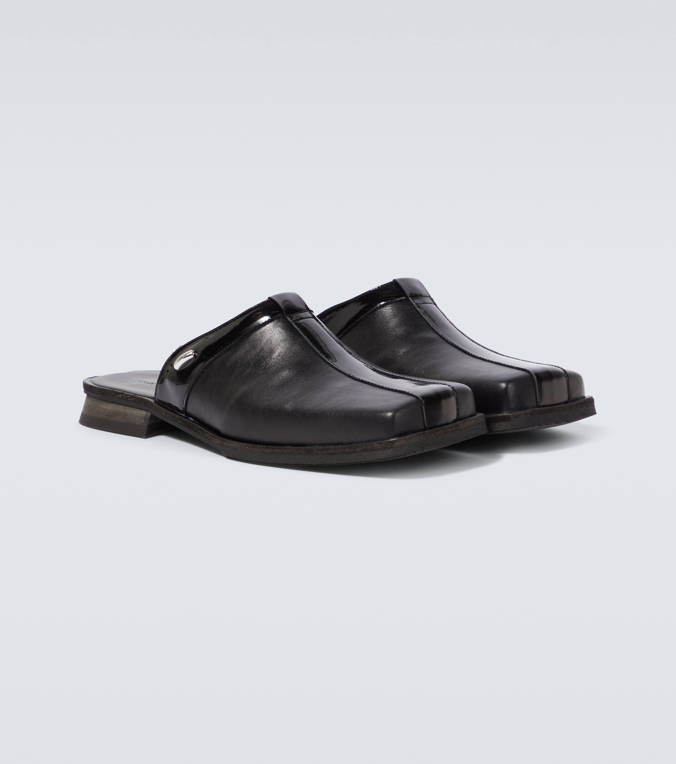 【関税&送料込】Our Legacy Black Leather Slippers Our Legacy Slippers | italist