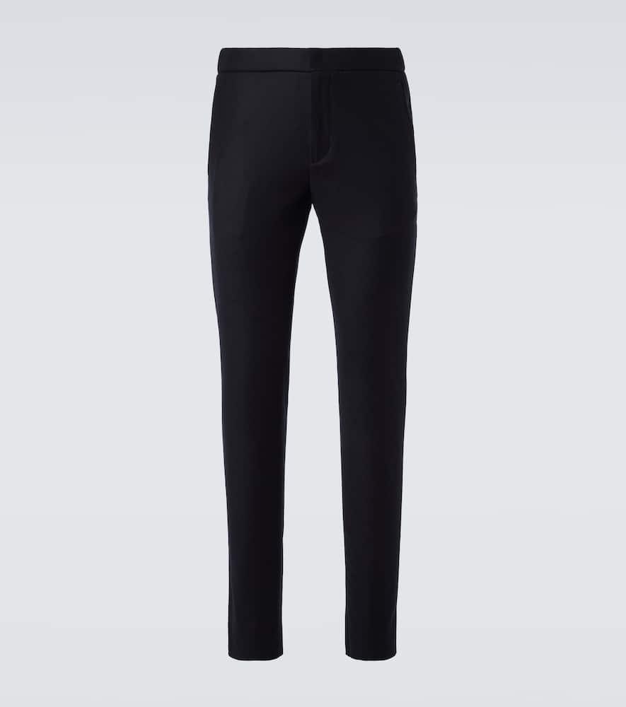 Loro Piana Wool-Cashmere Slim-Fit Chinos in Blue for Men | Lyst